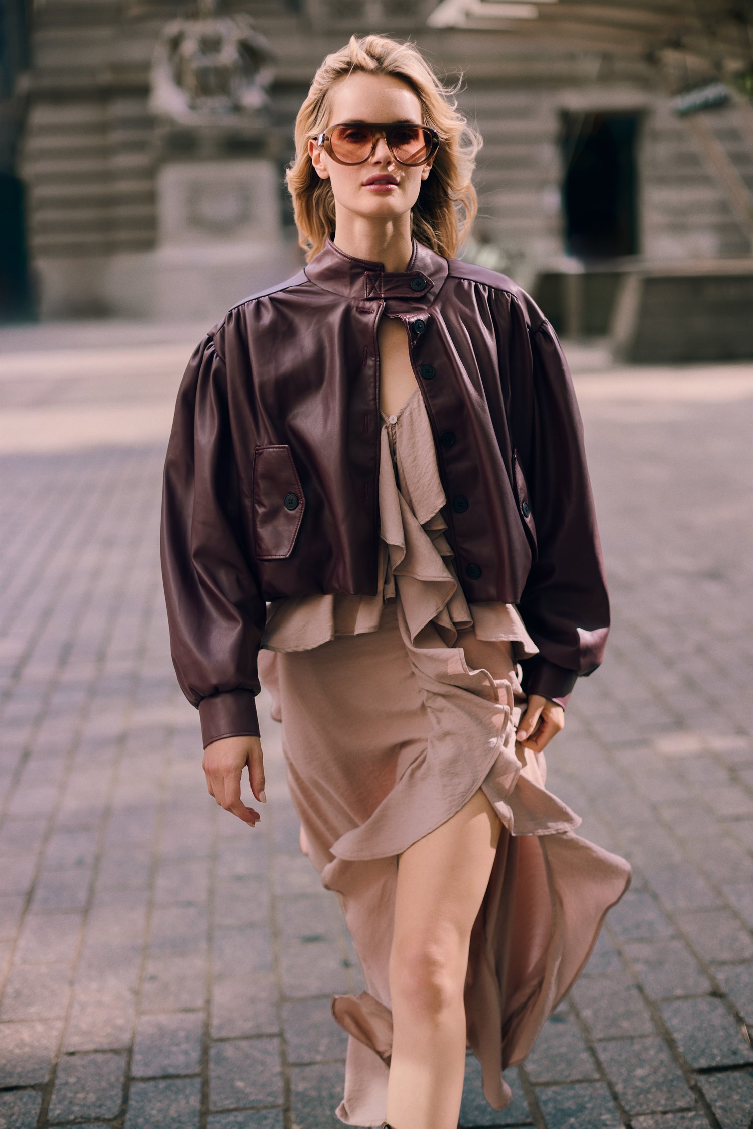 Red Bomber Jacket for Women