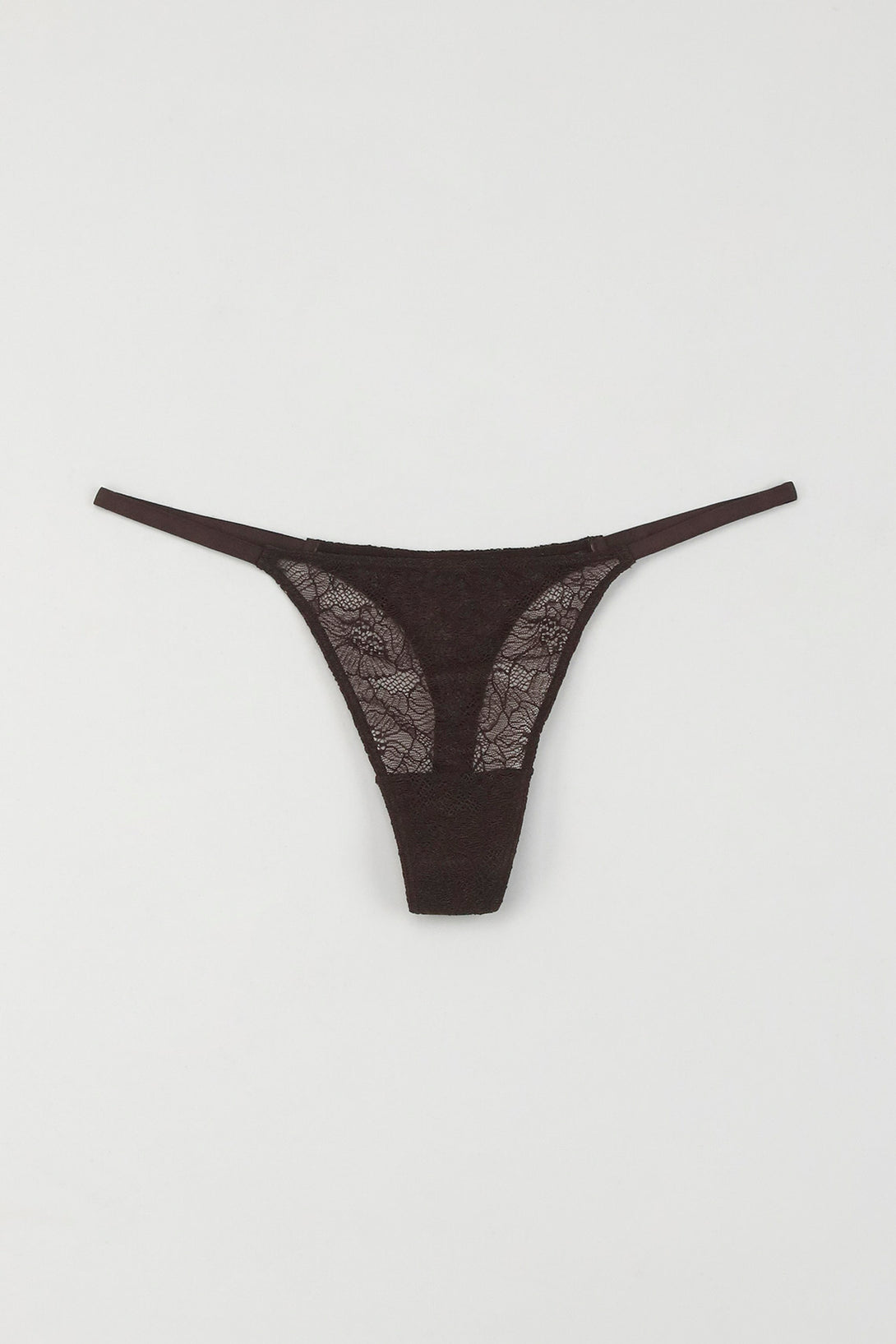 Women's Lace Thong in Coffee Color