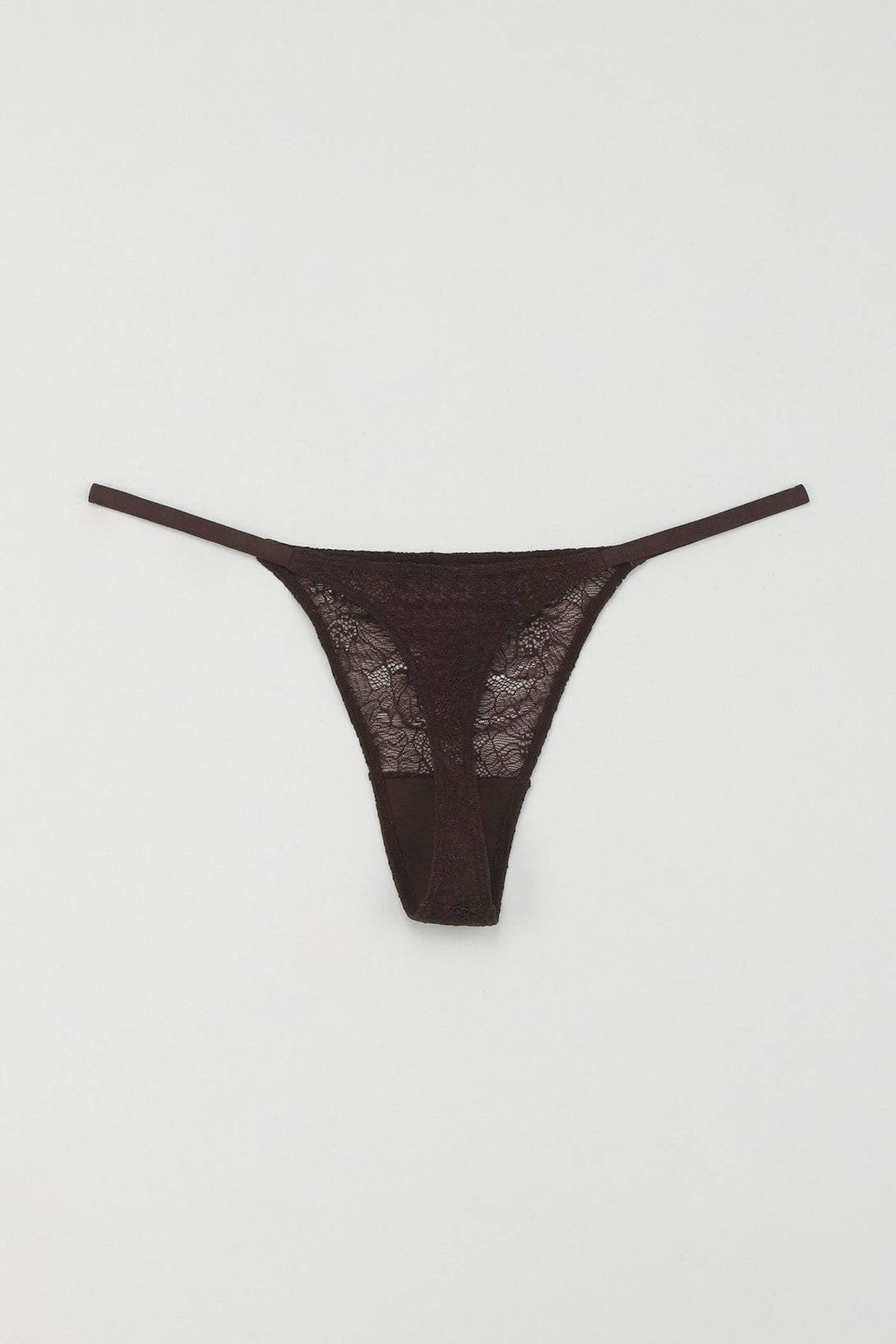 Women's Lace Thong in Coffee Color