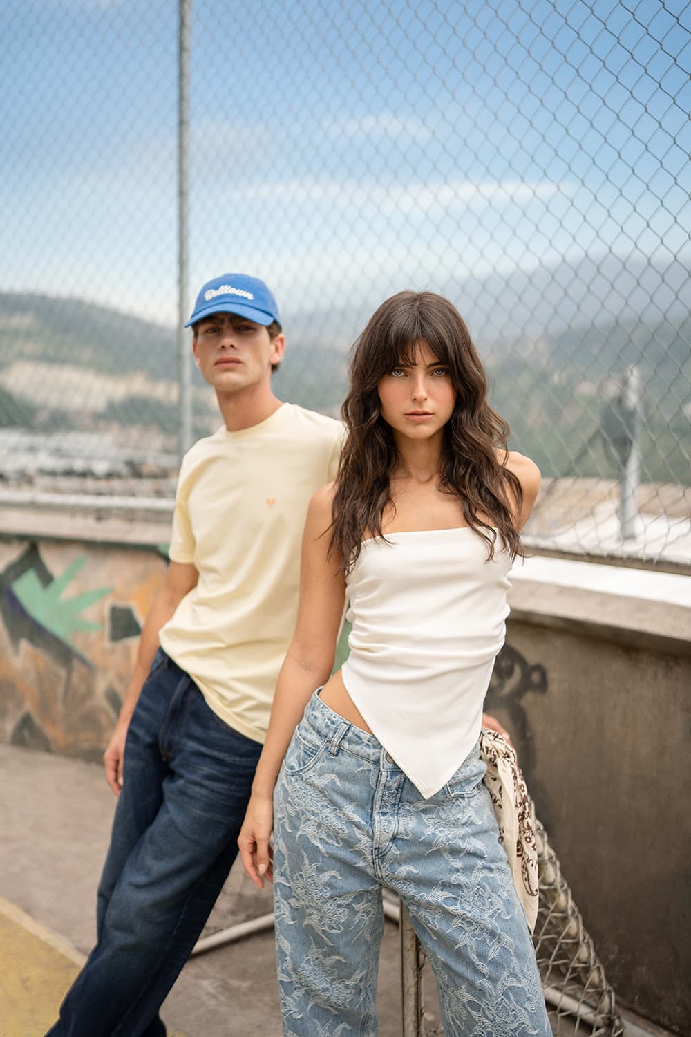 Women's strapless white polyester fitted top with low V-neck