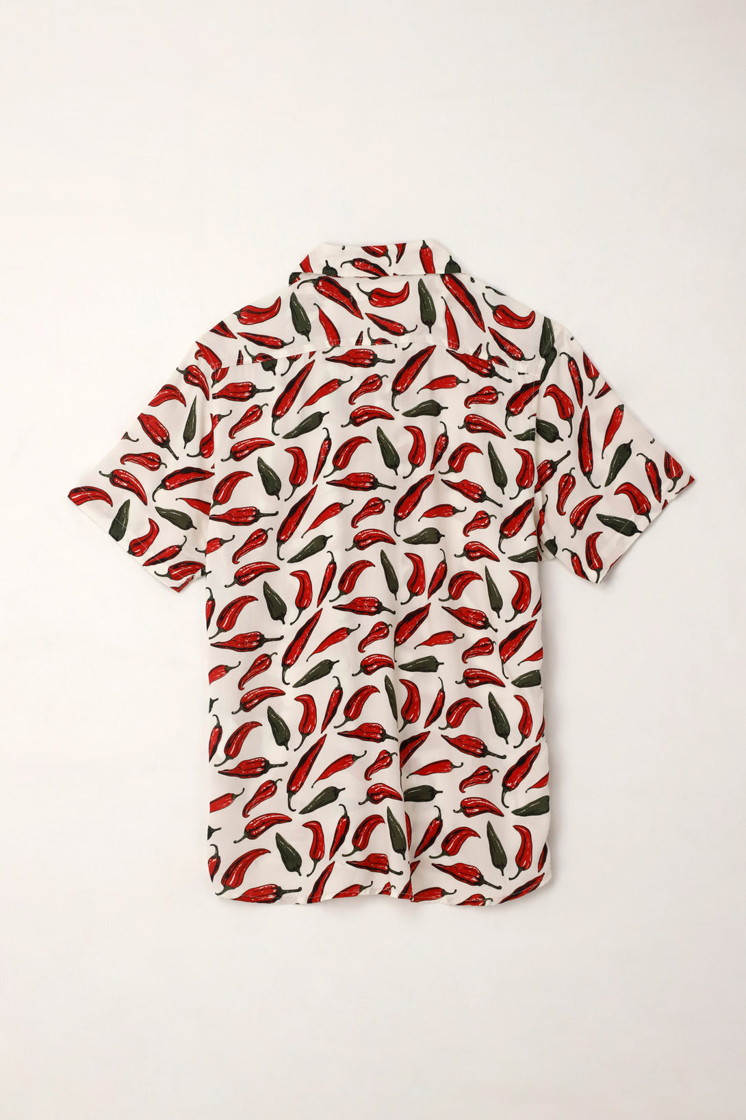 Men's Bowling Shirt with Chili Print