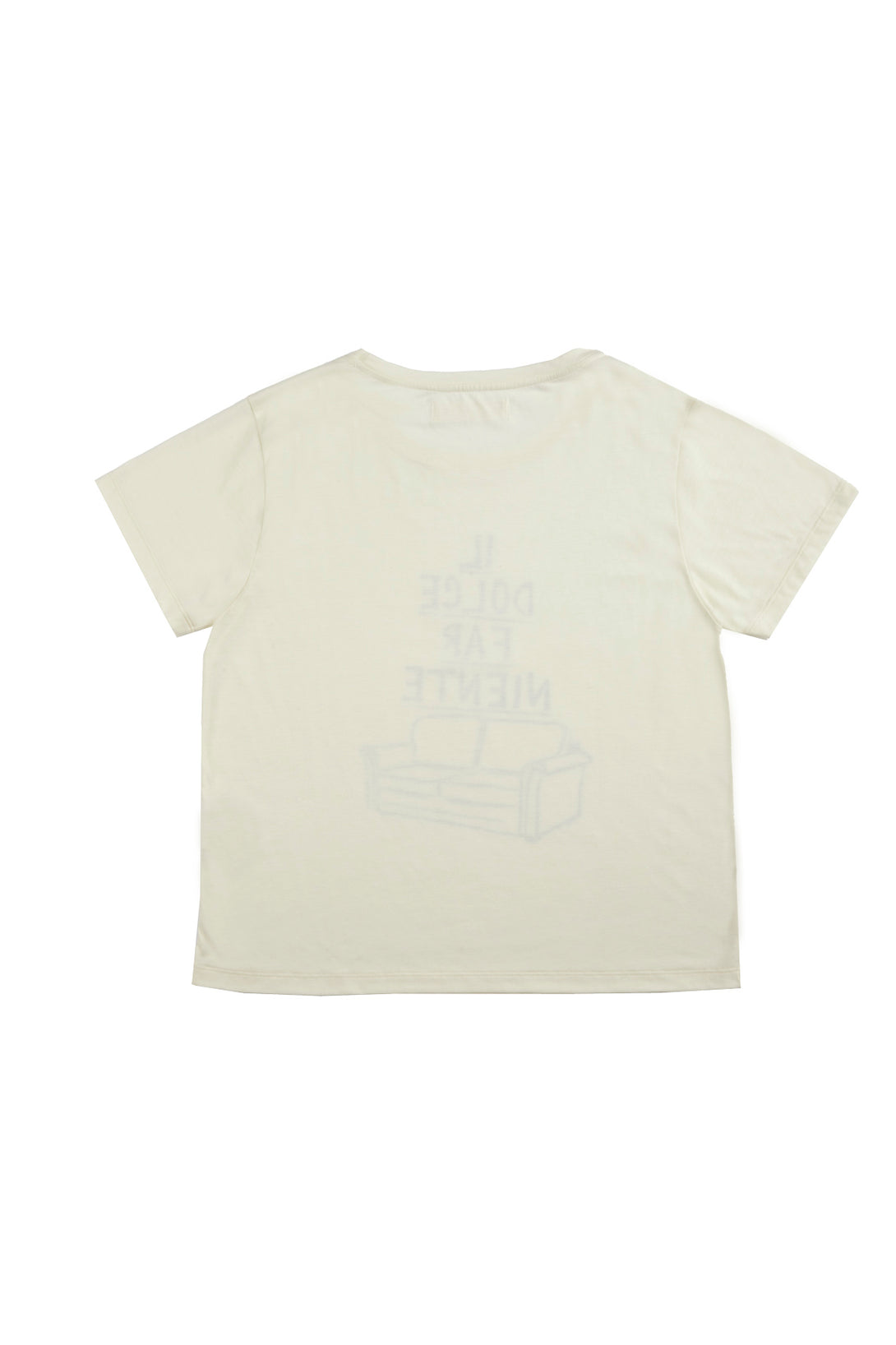 Camiseta crudo cuello redondo para mujer