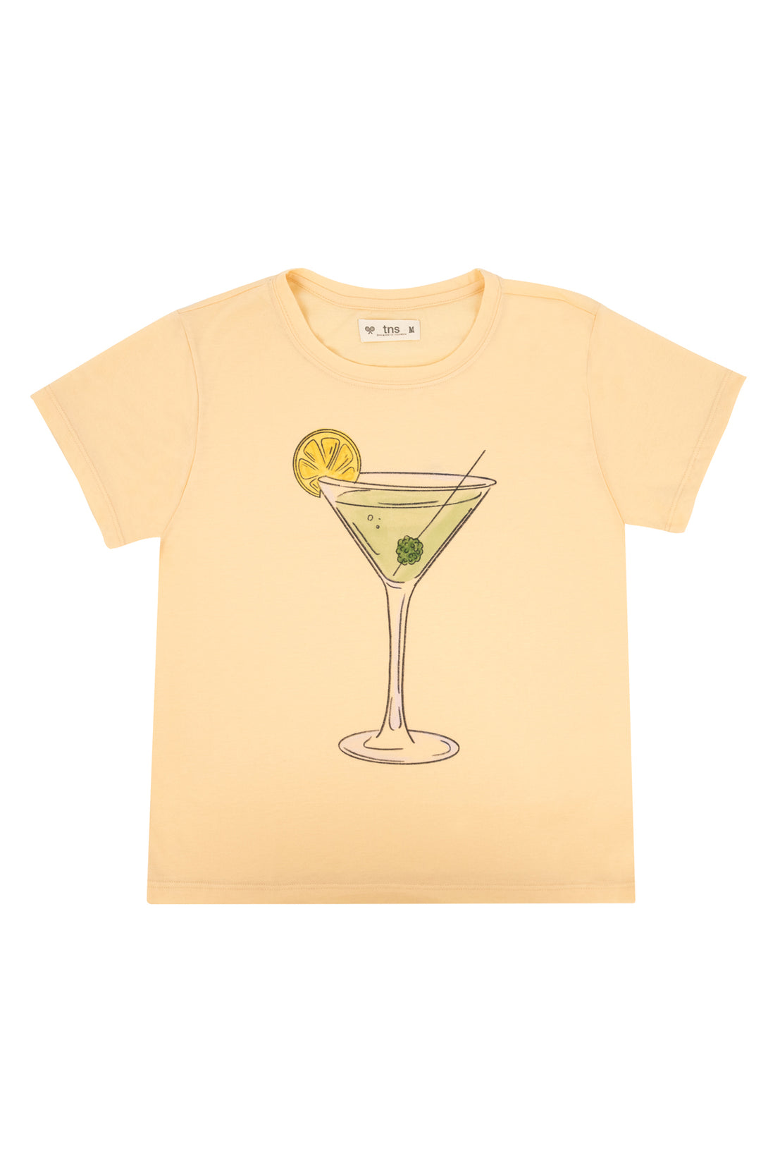 Camiseta amarilla manga corta para mujer