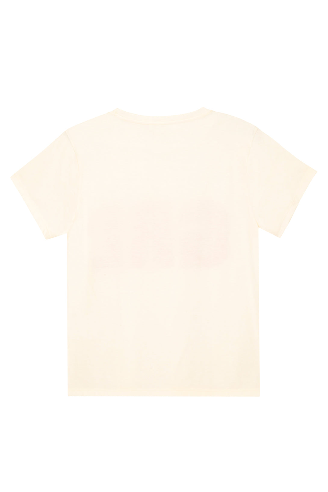 Women's Basic Cream Printed T-Shirt
