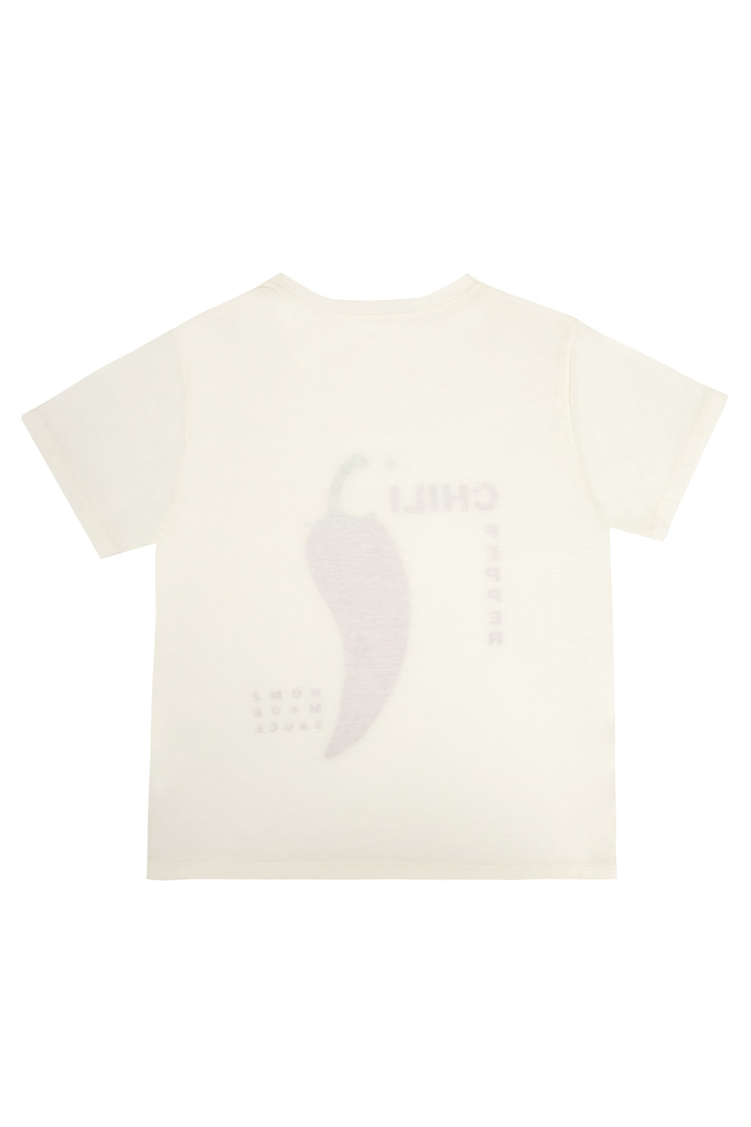 Women's cream round neck t-shirt