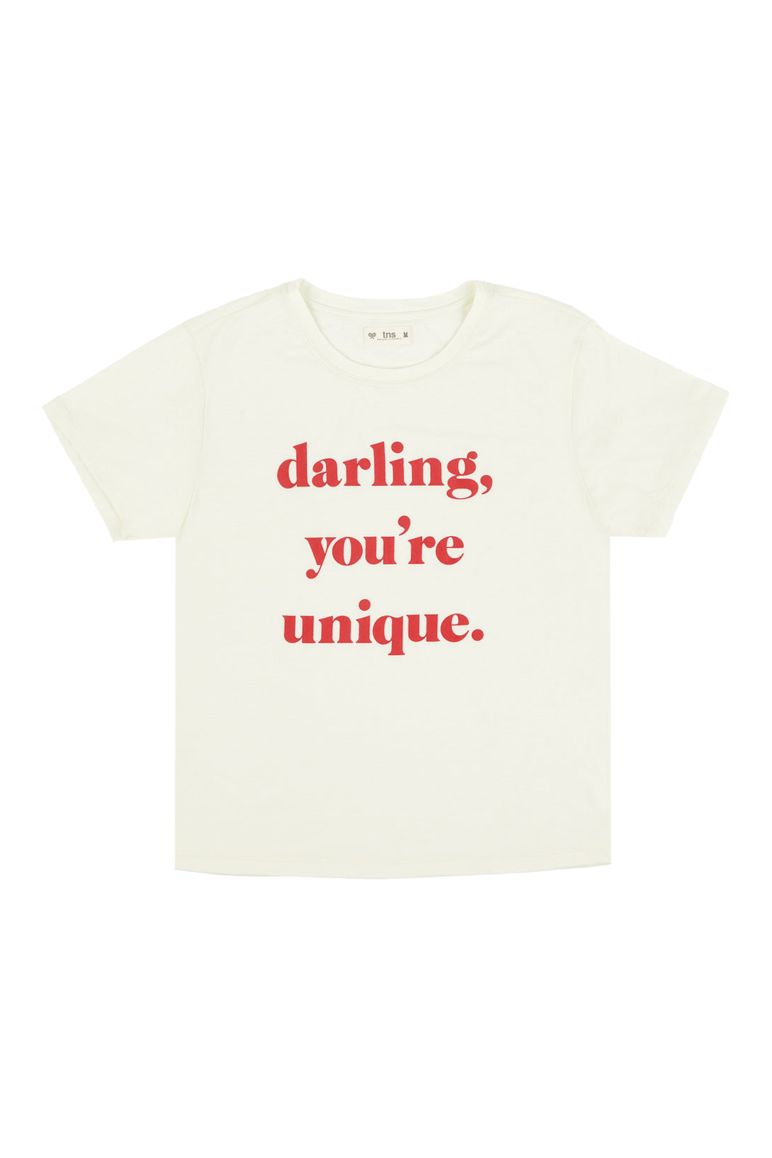 Women's cream t-shirt with letter print