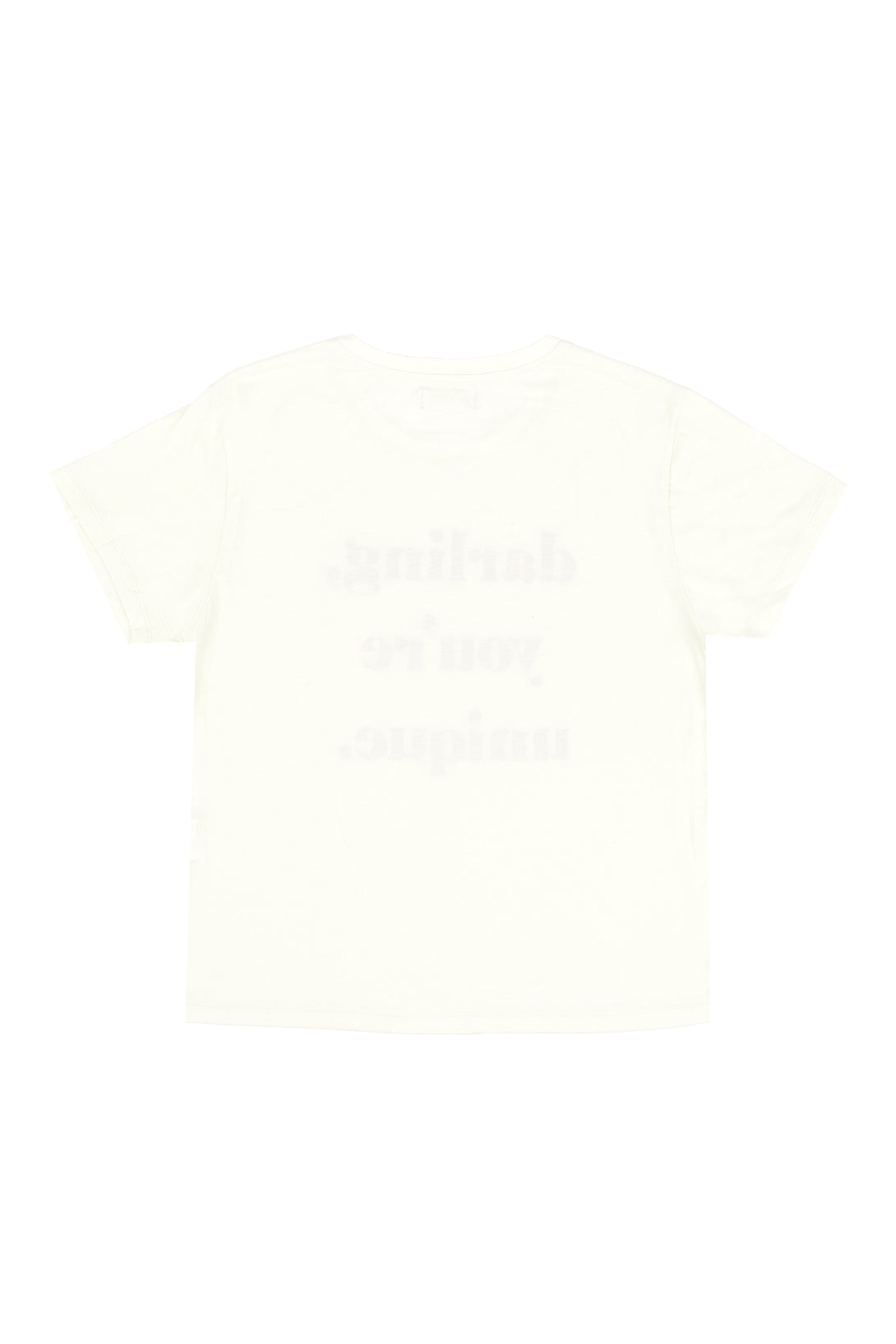 Women's cream t-shirt with letter print