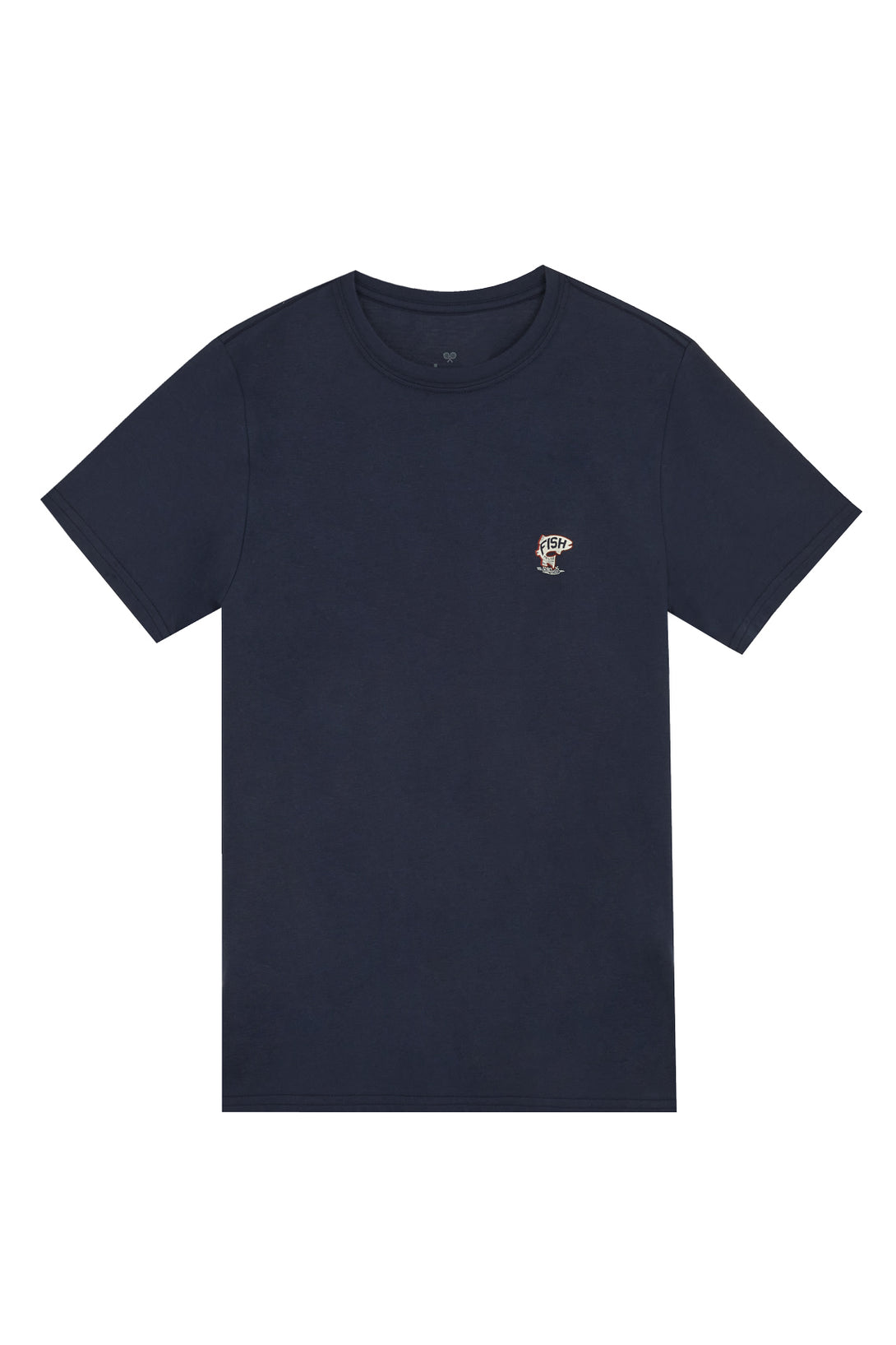 Camiseta regular fit cuello redondo azul para hombre