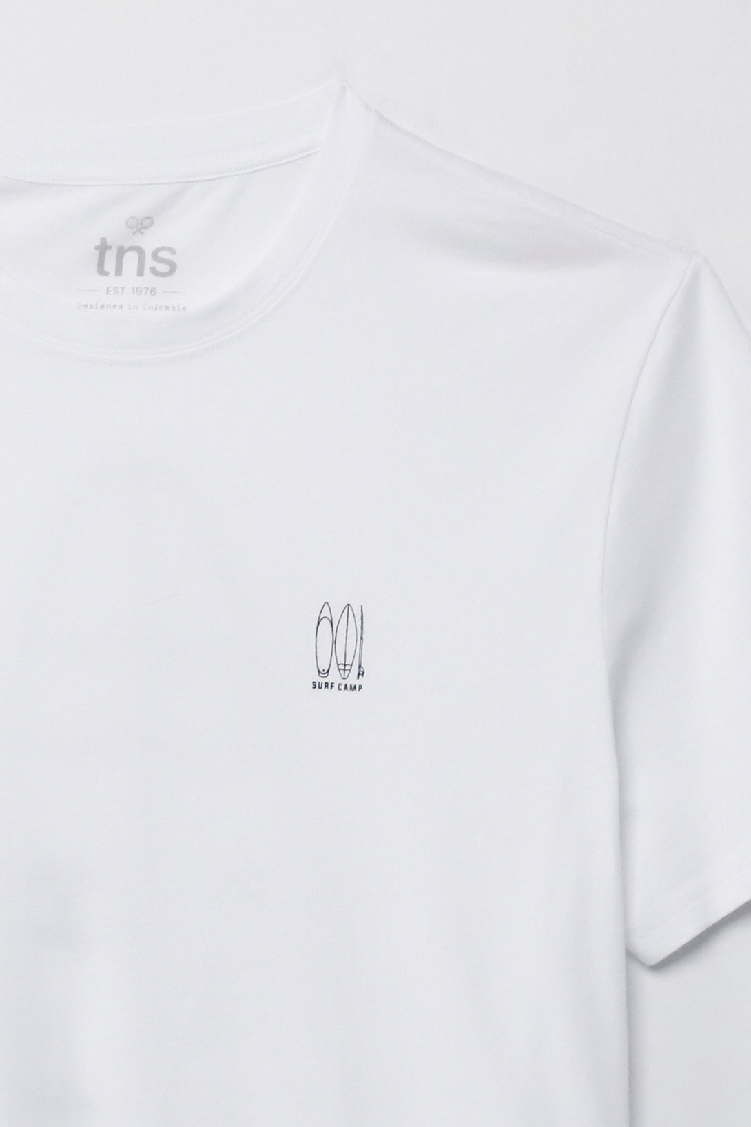 Camiseta manga corta estampada blanca para hombre