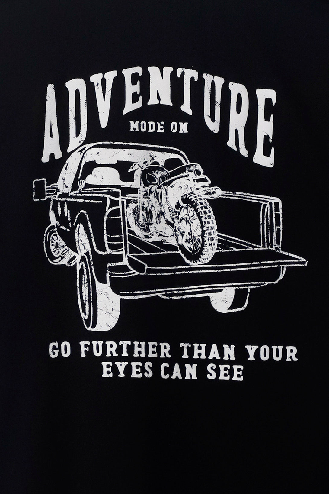 Camiseta manga corta estampada negra para hombre