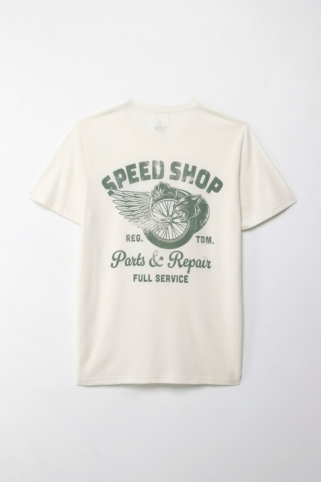 Camiseta manga corta estampada crudo para hombre