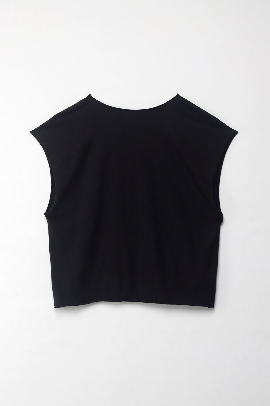 Camiseta Boxy fit manga sisa negra para mujer