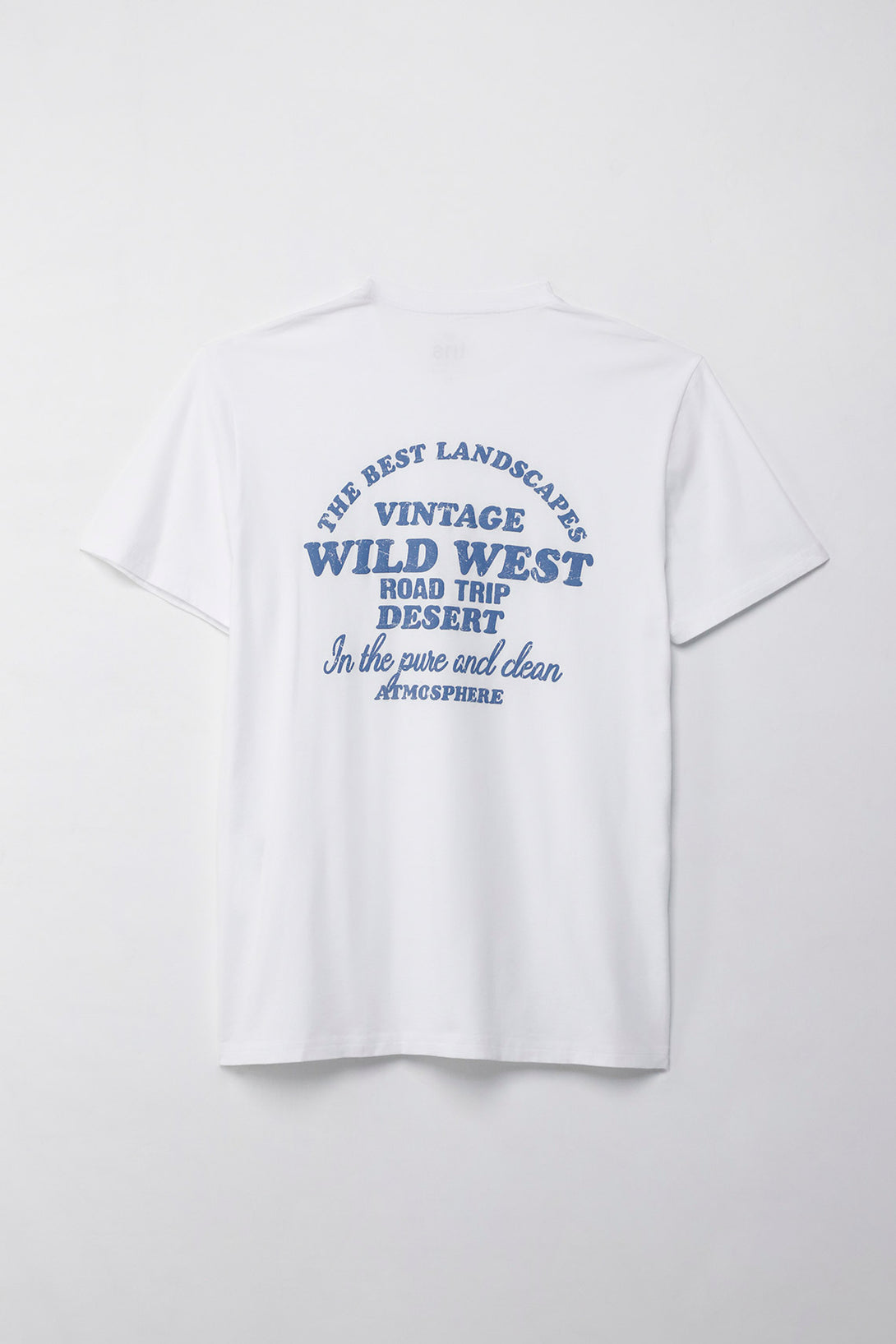 Camiseta manga corta estampada blanca para hombre