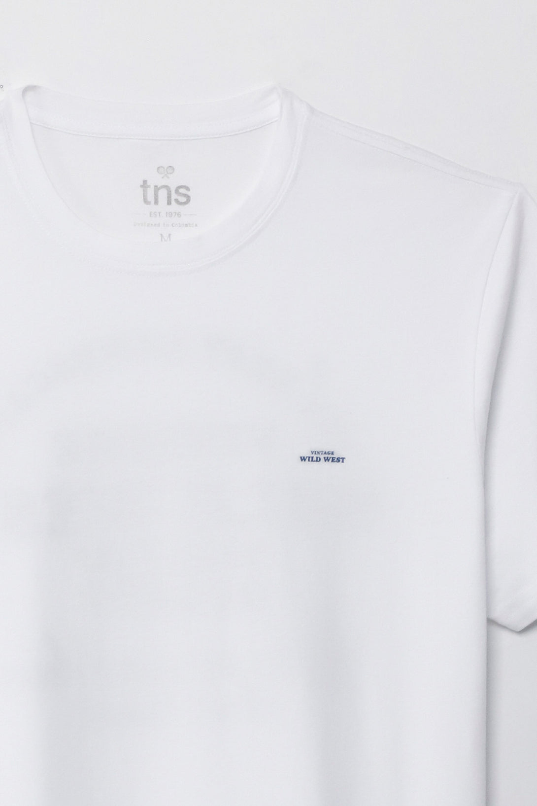 Camiseta manga corta estampada blanca para hombre