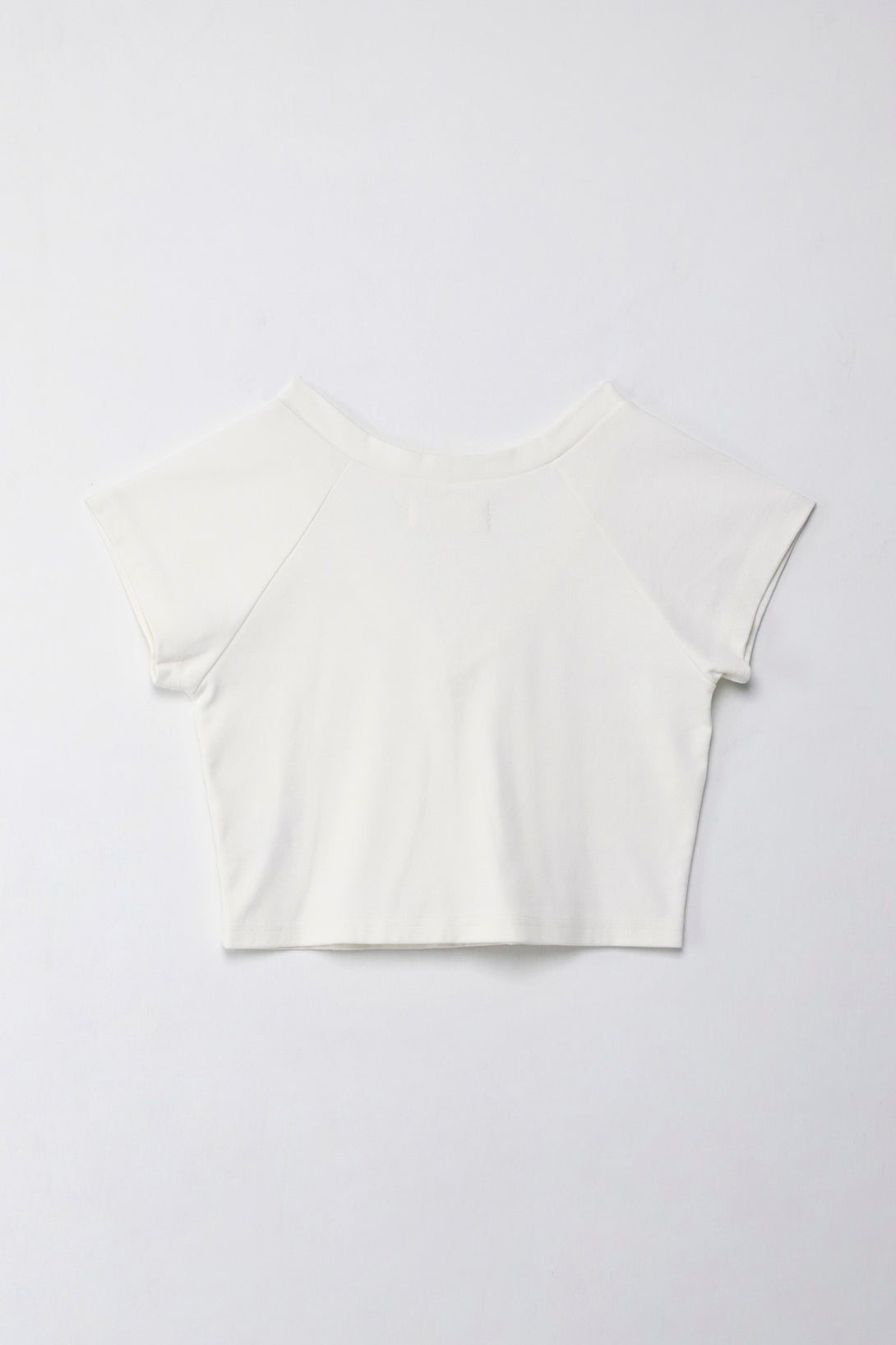 Women's Cream Crop Top with V-Neck