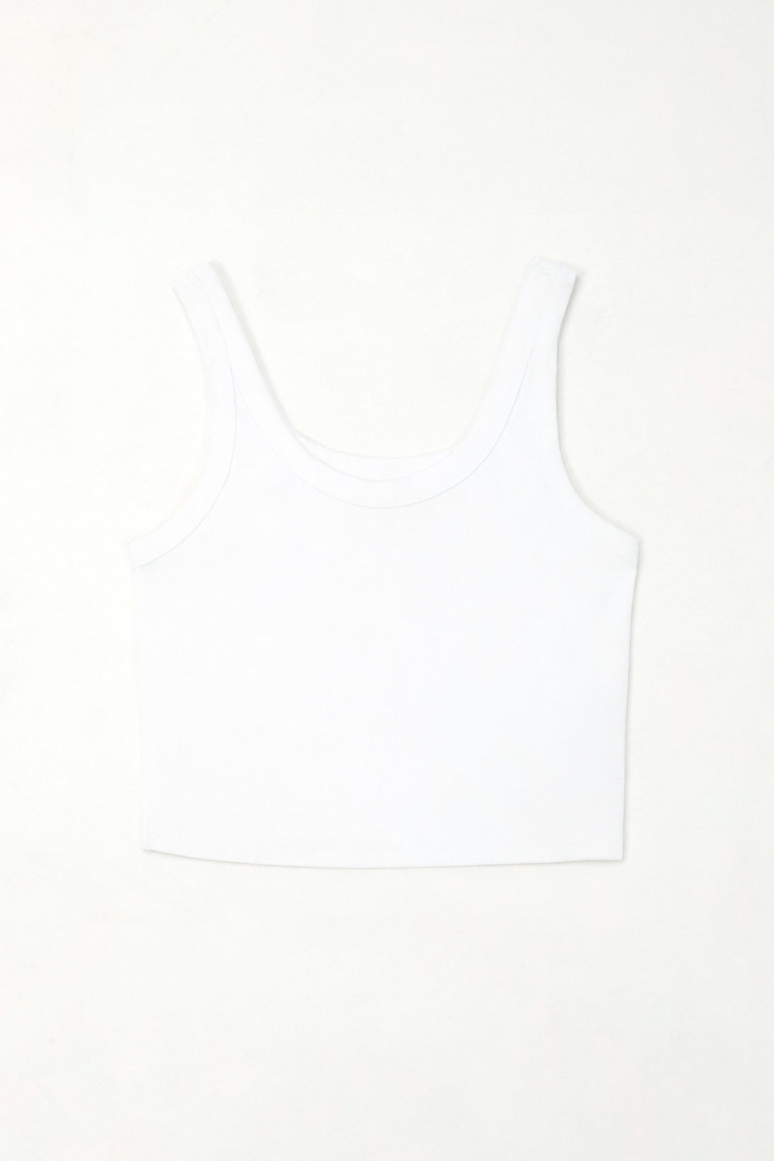 Women's White Ribbed Crop Top
