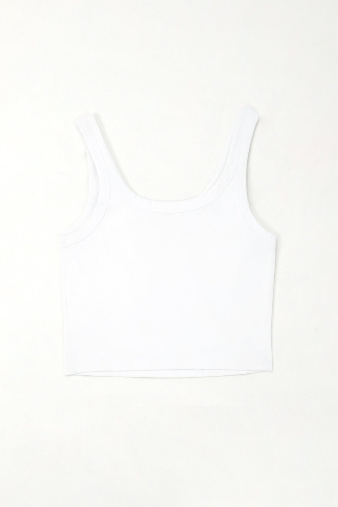 Women's White Ribbed Crop Top