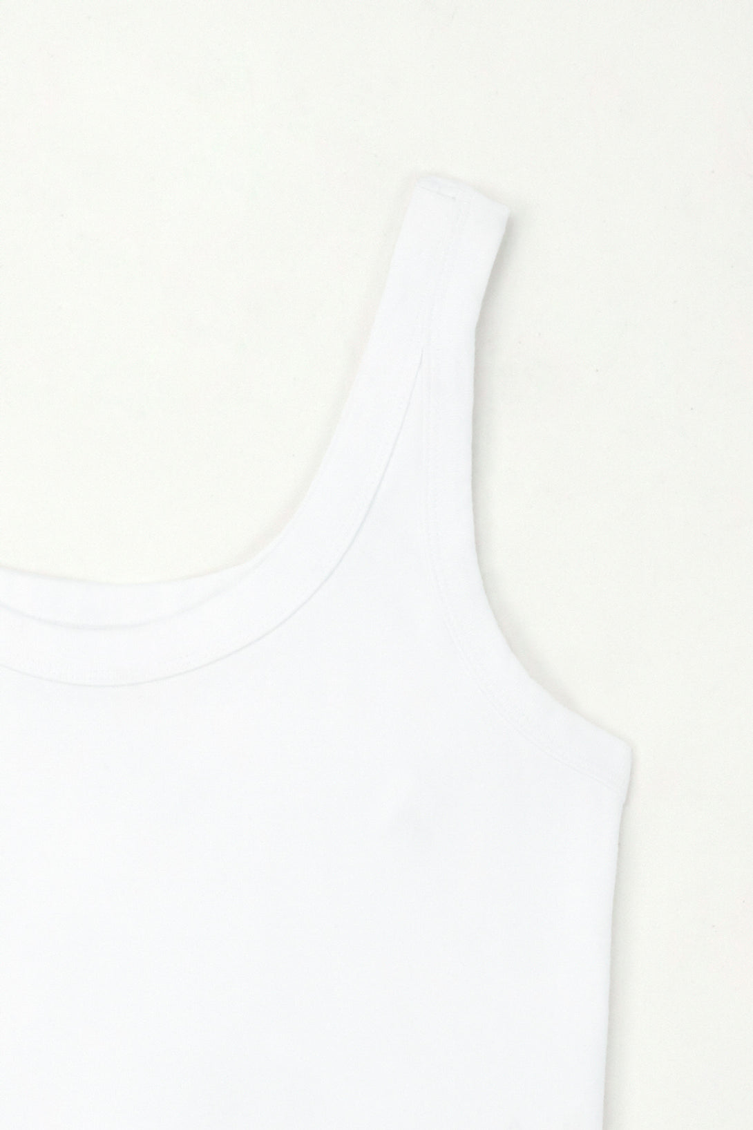 Women's White Ribbed Crop Top