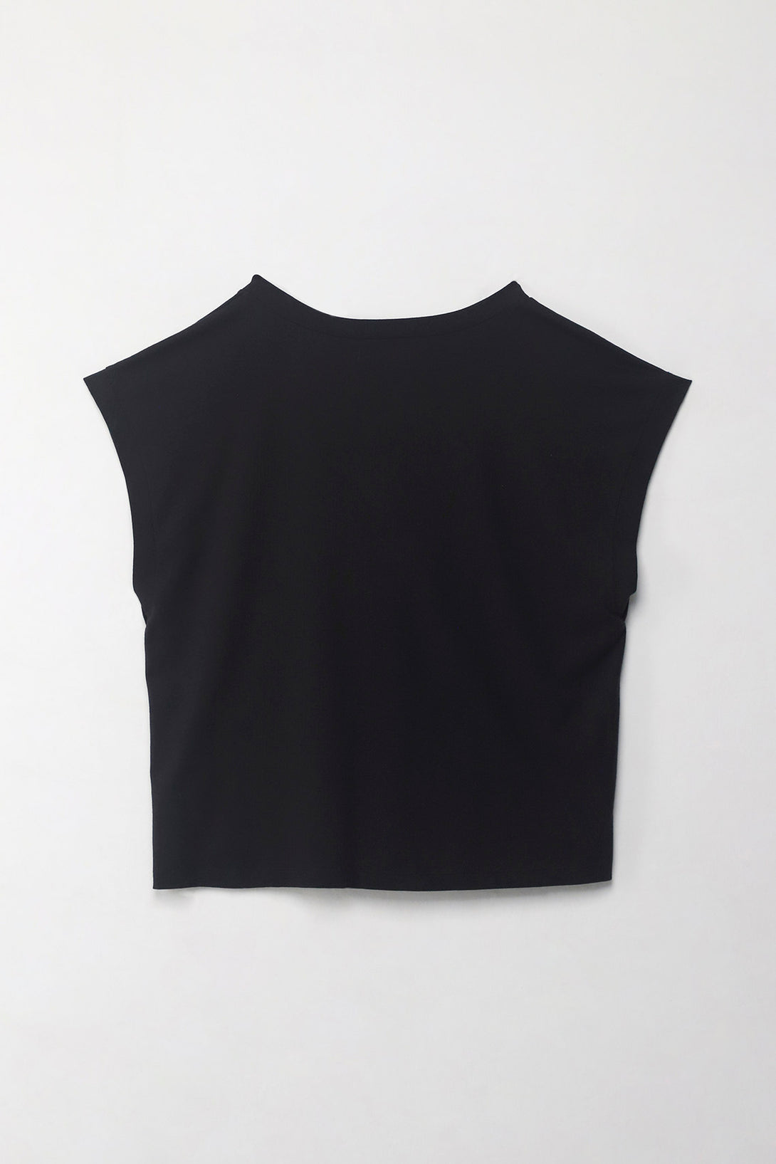 Camiseta manga sisa negra para mujer