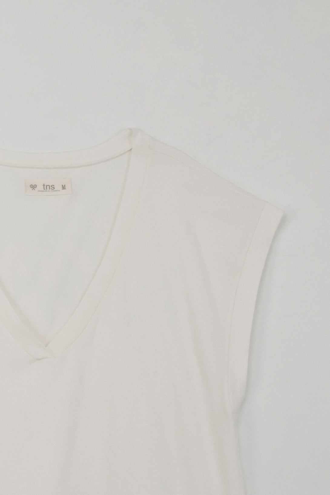 Women's Cream Sleeveless Top