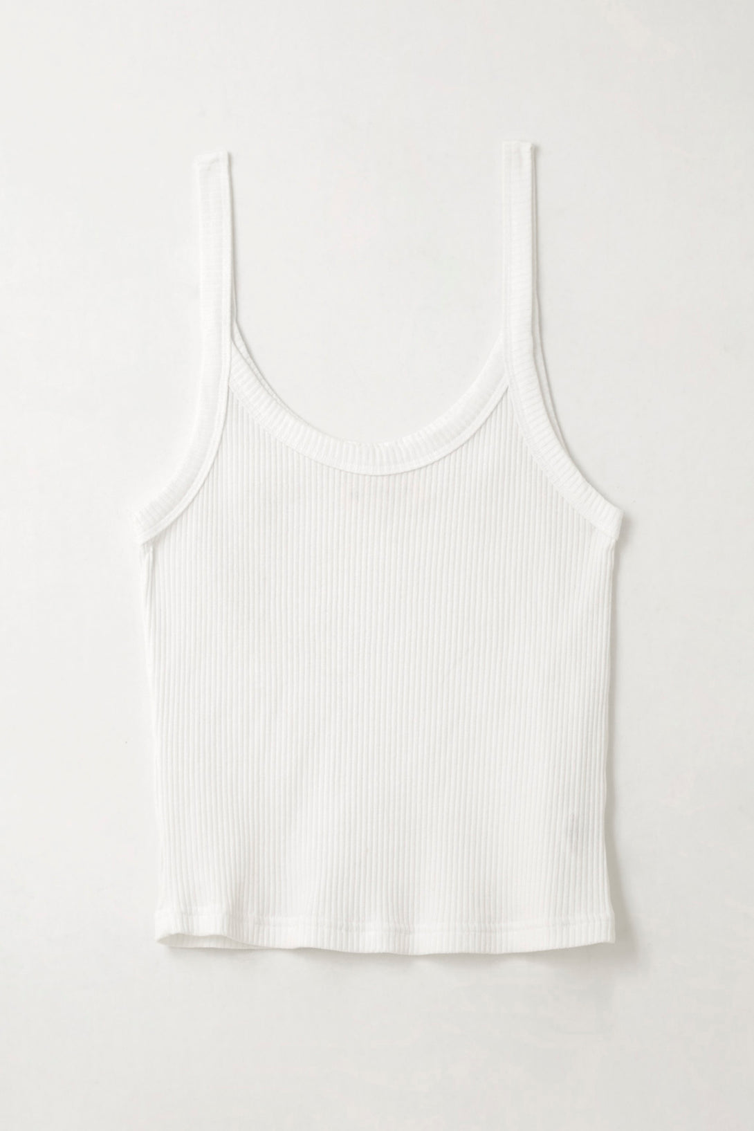 Camiseta de tiras ajustada blanca para mujer