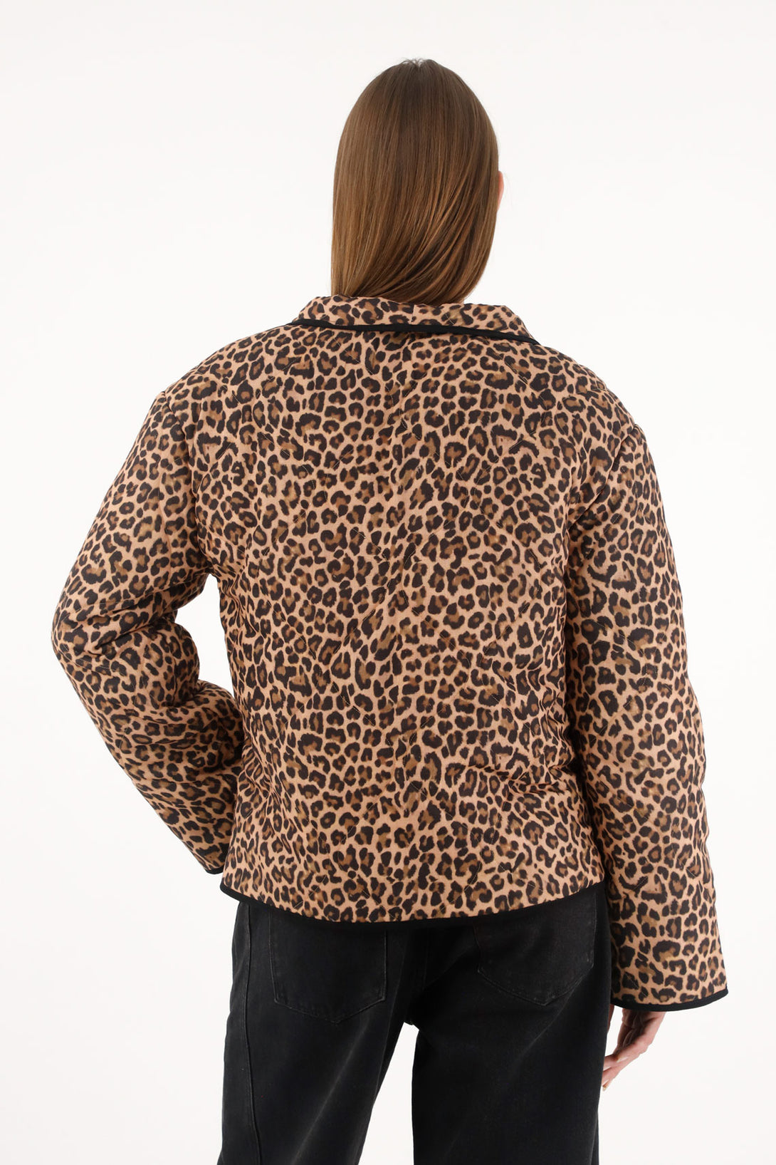 Abrigo estampado animal print para mujer