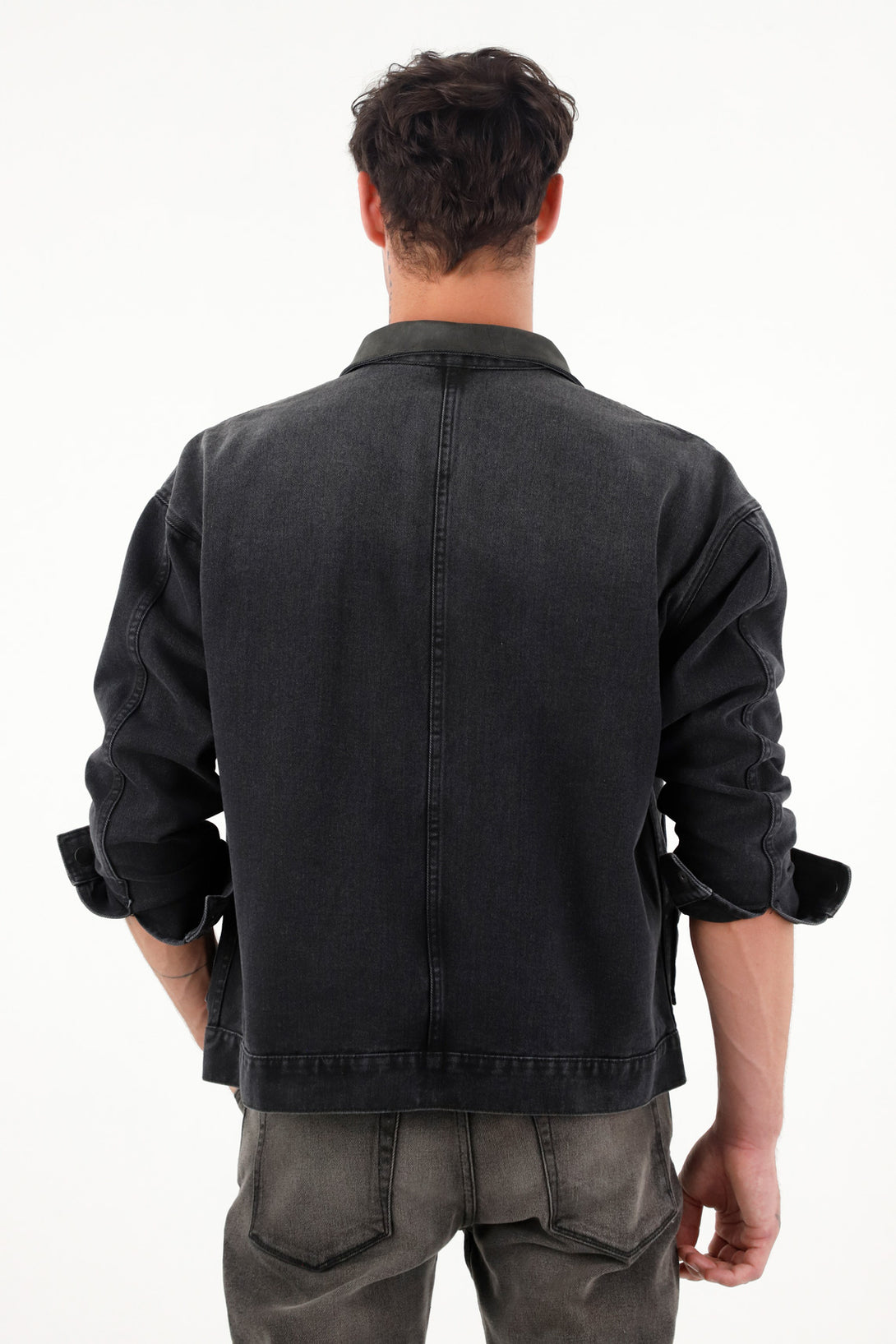 Men's Black Denim Trucker Jacket