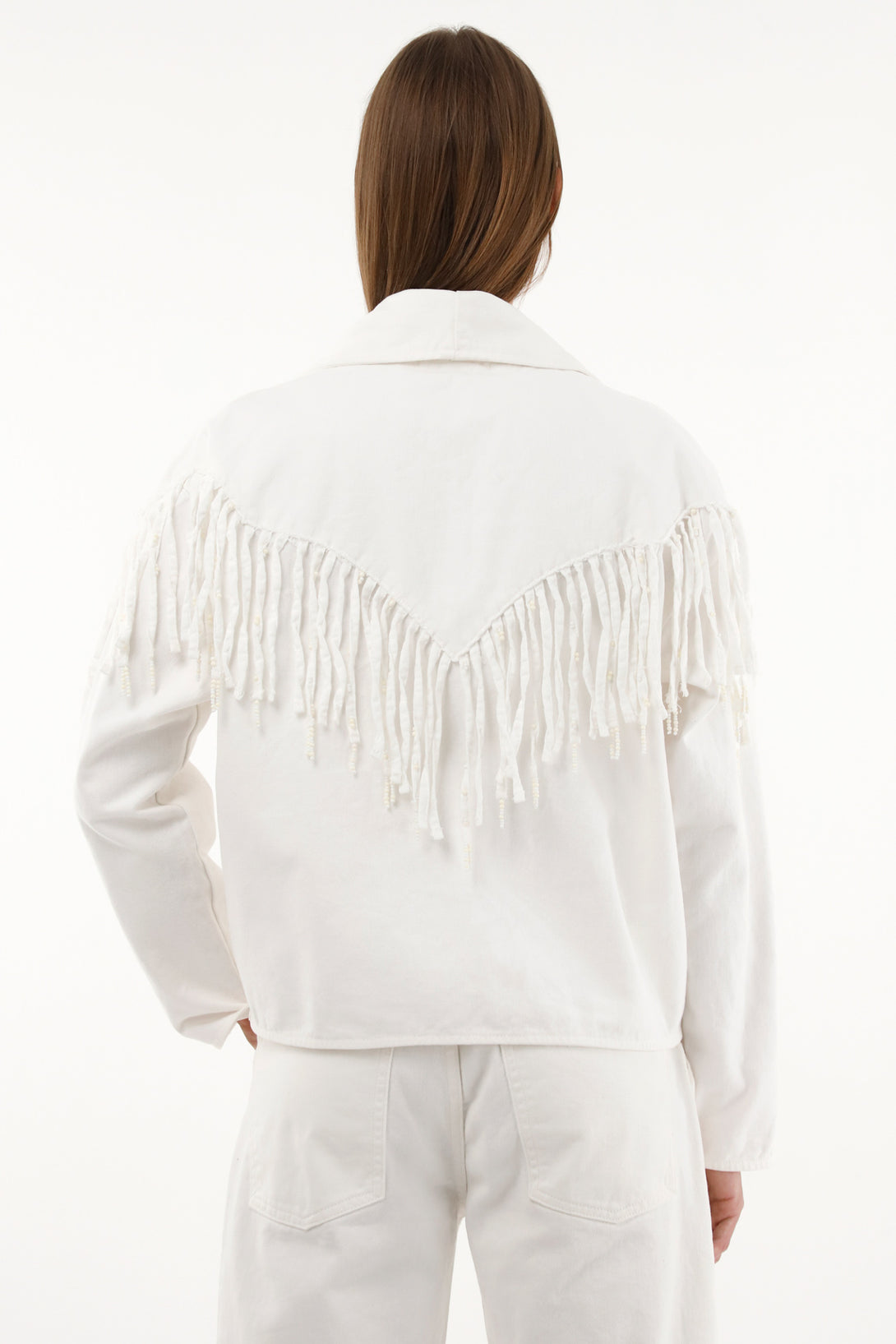 Women's fringe blazer jacket