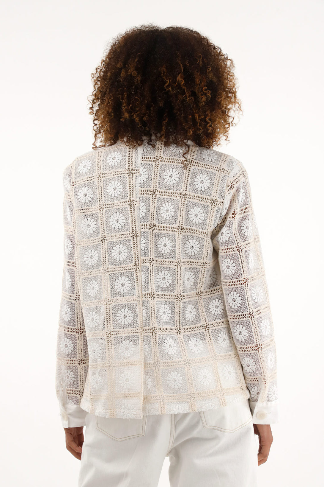 Blazer jacket with knit details for women