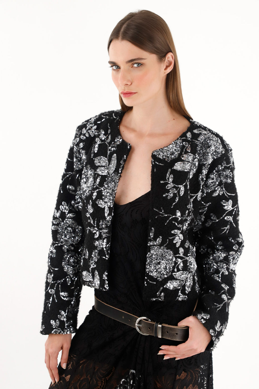 Women's Sequin Fleece Jacket