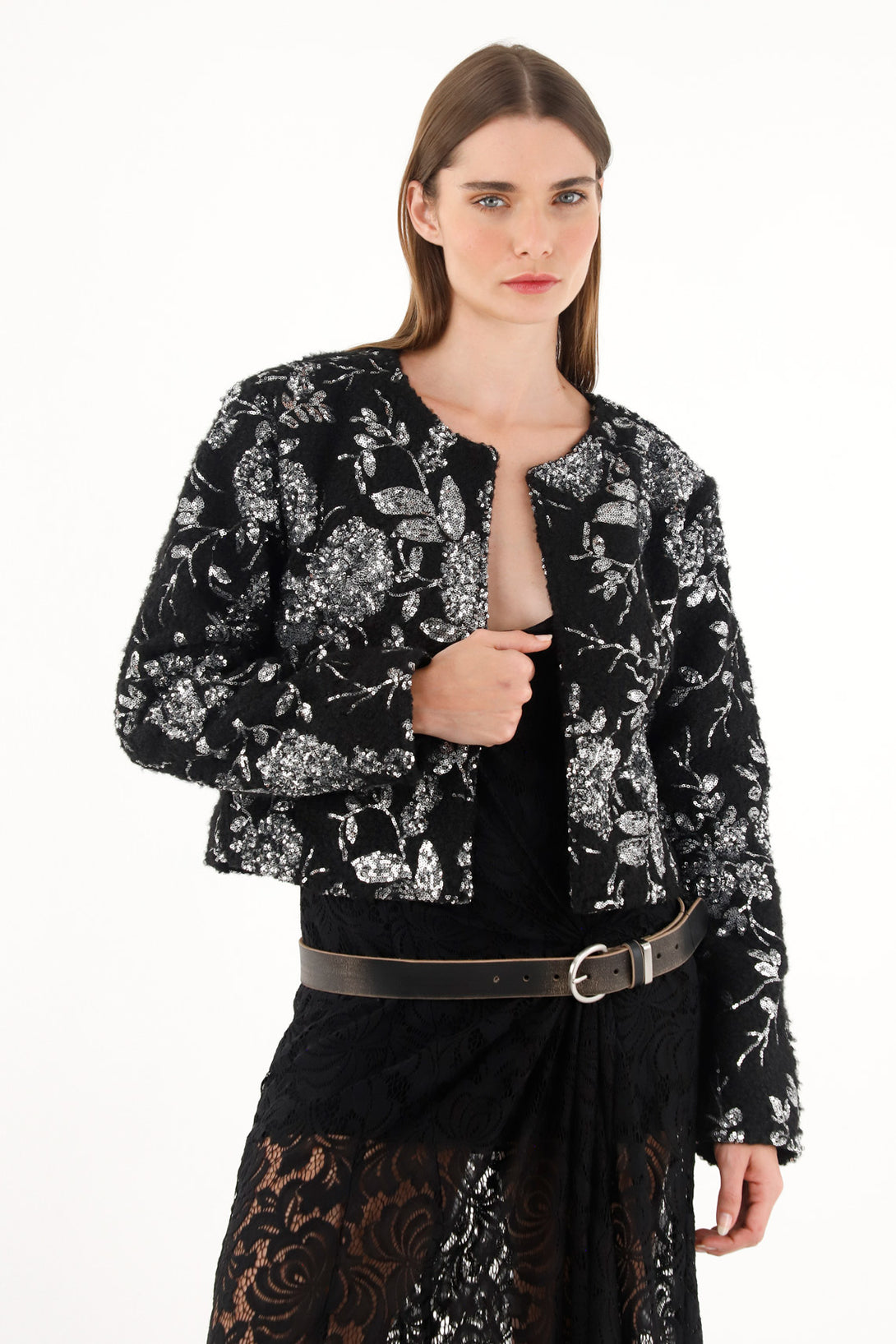 Women's Sequin Fleece Jacket