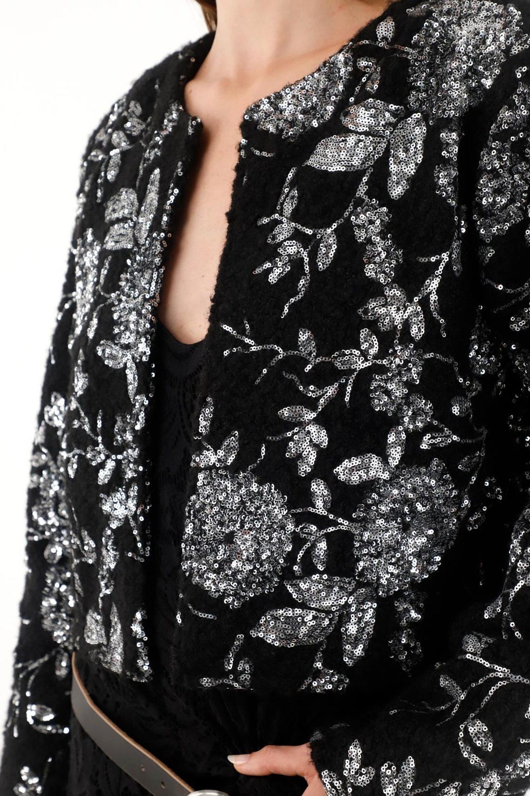 Women's Sequin Fleece Jacket