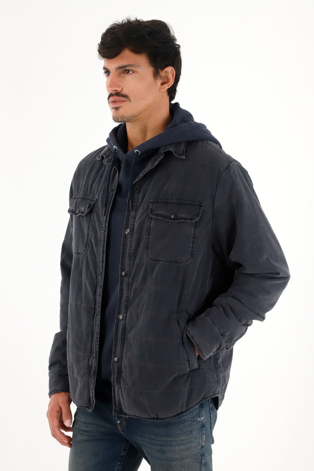 Men's Black Quilted Jacket