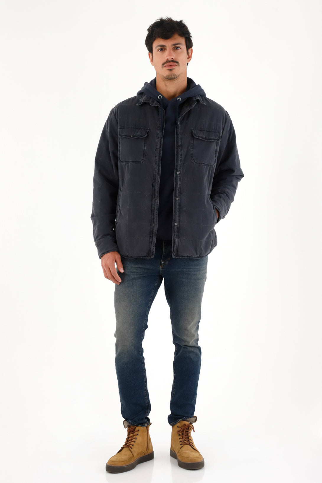 Men's Black Quilted Jacket