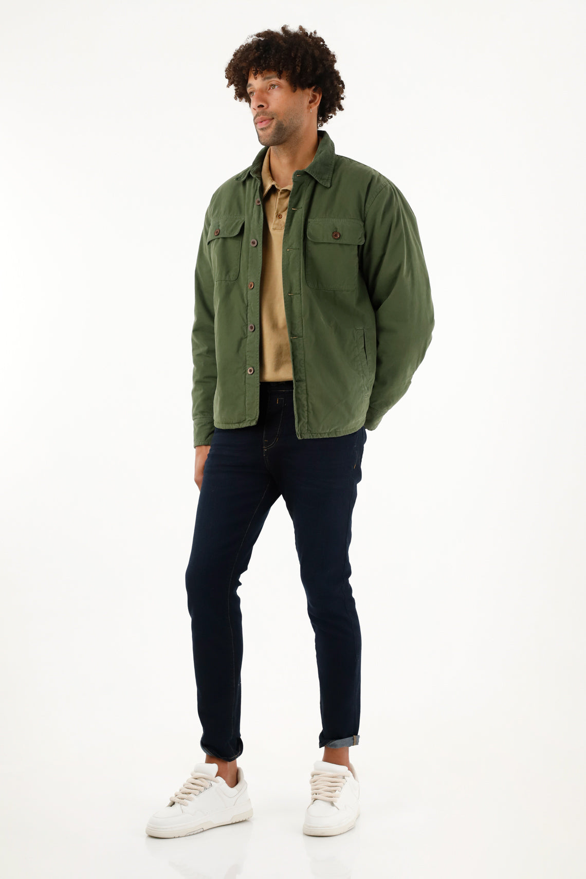 Men's Green Jacket with Pockets - Style and Comfort | TNS clothing