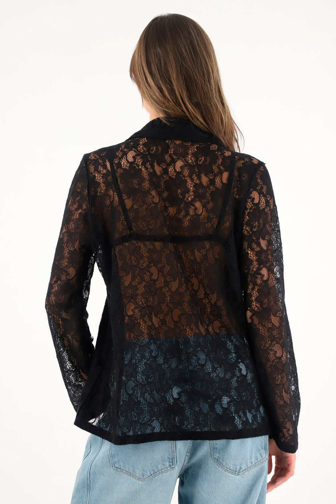 Women's Black Lace Blazer