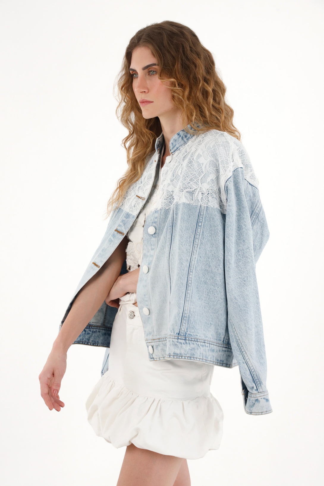 Women's tracker jacket with lace details