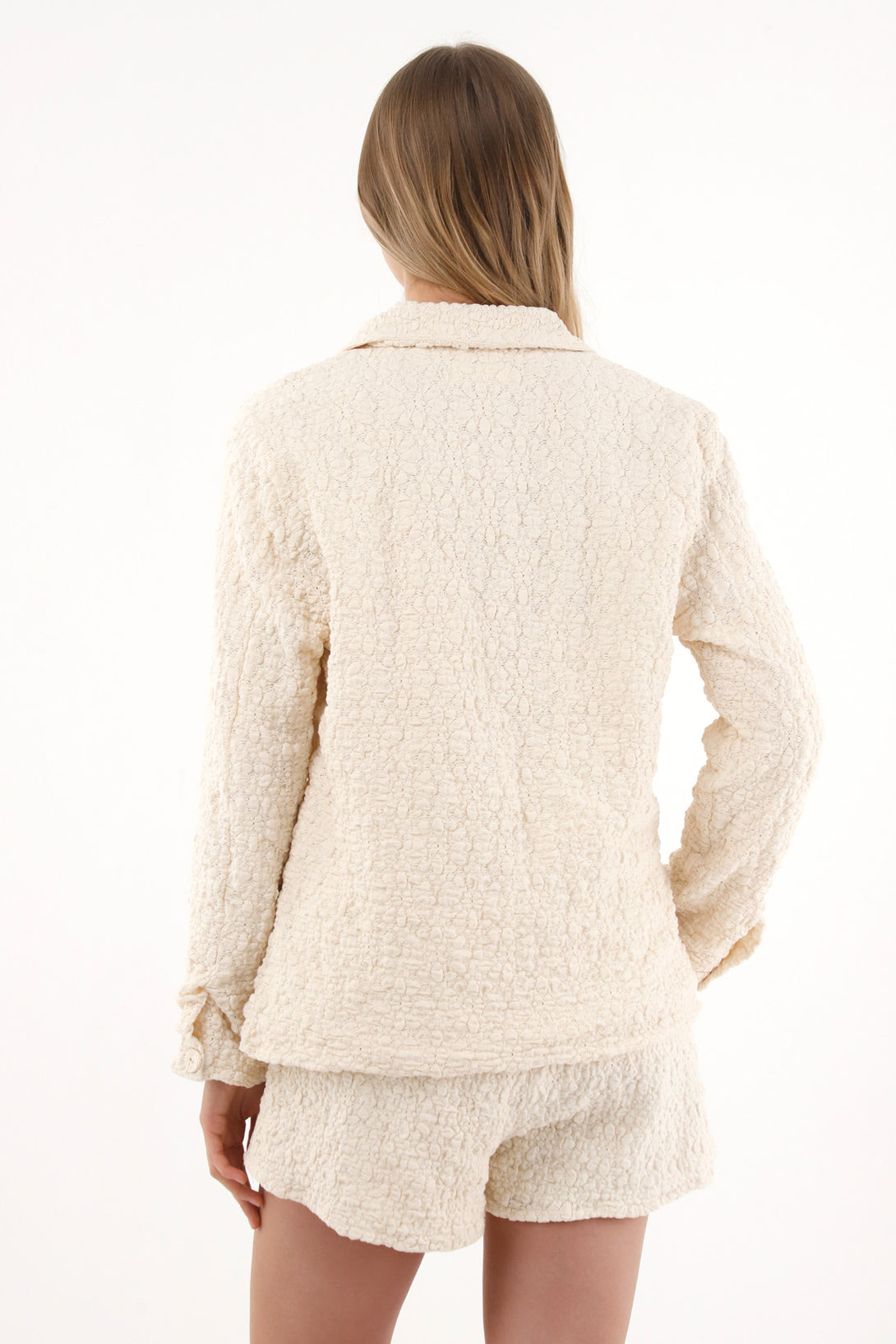 Women's Cream Blazer Coat