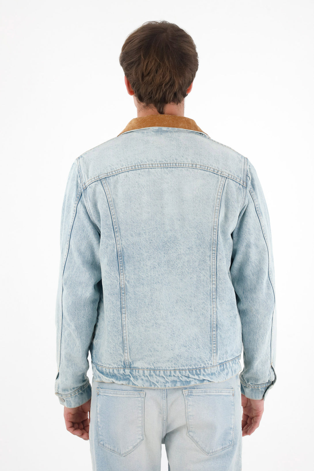 Chaqueta Trucker con cuello corduroy para hombre