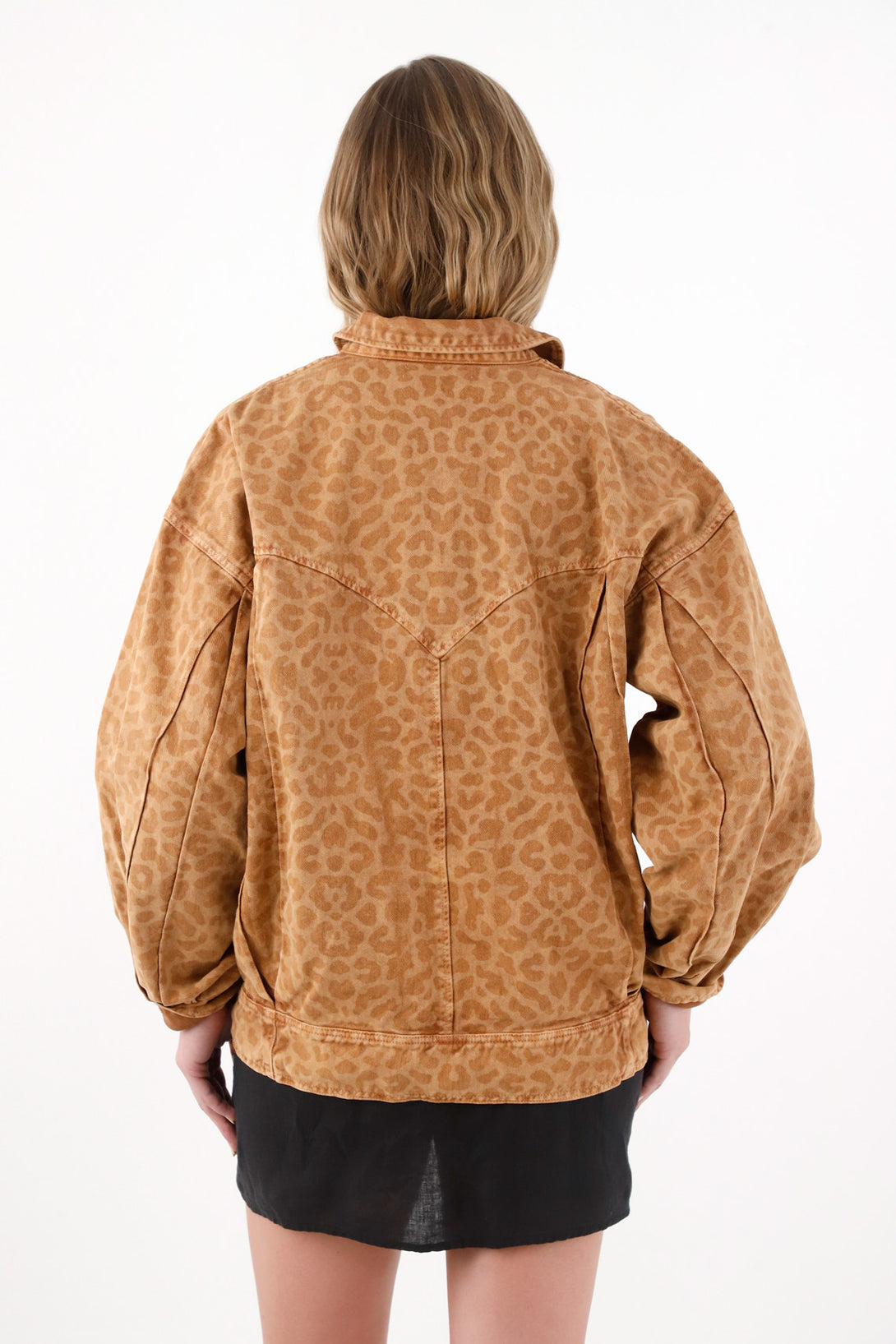 Womens Oversized Brown Animal Print Coat
