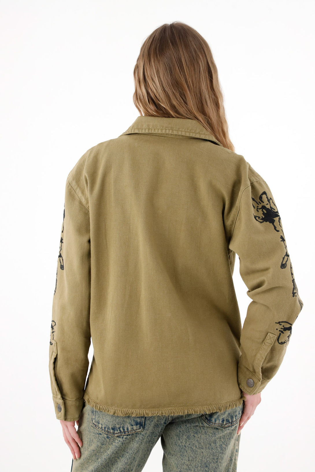 Women's 100% Cotton Green Jacket