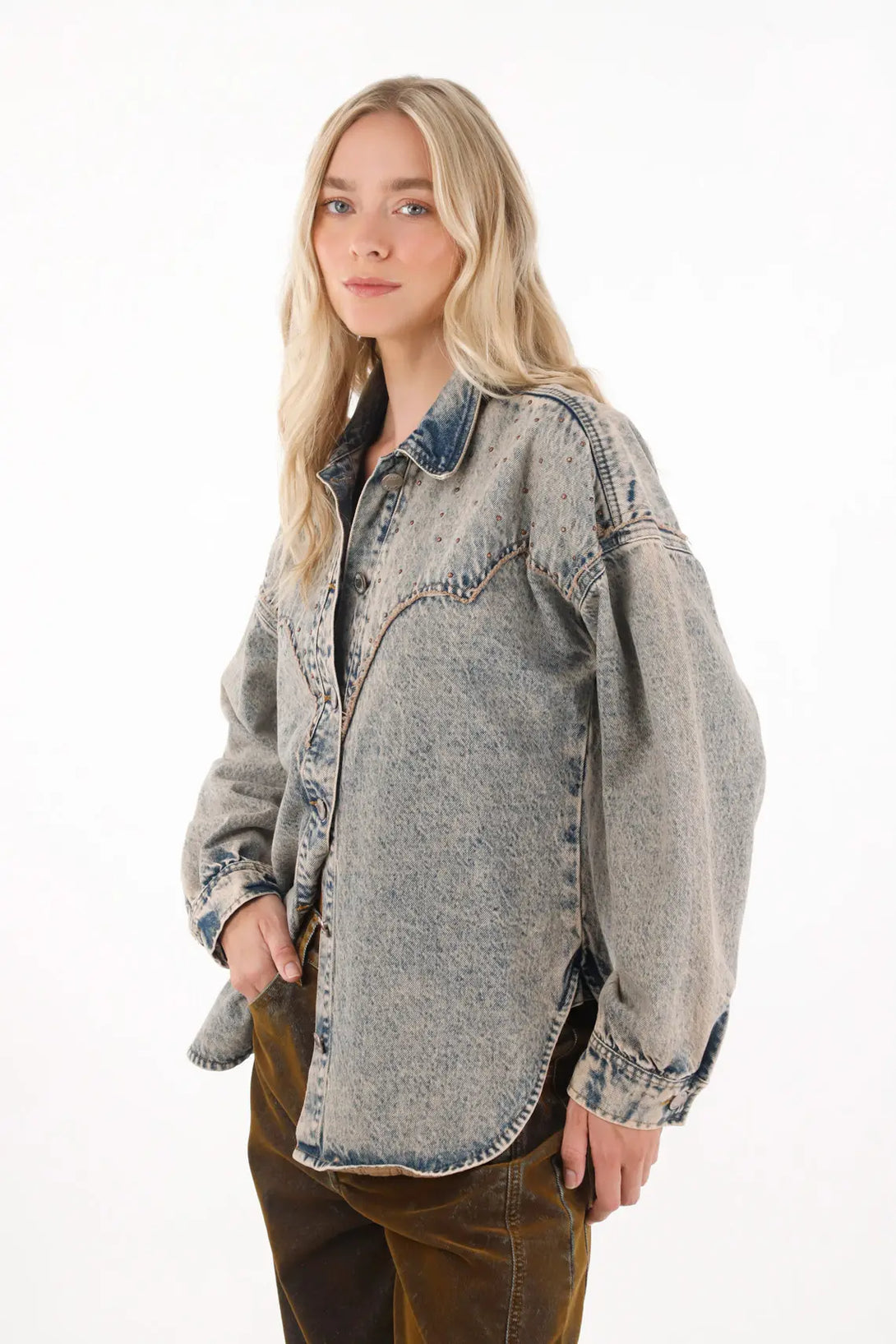 Blue Western Style Jacket for Women