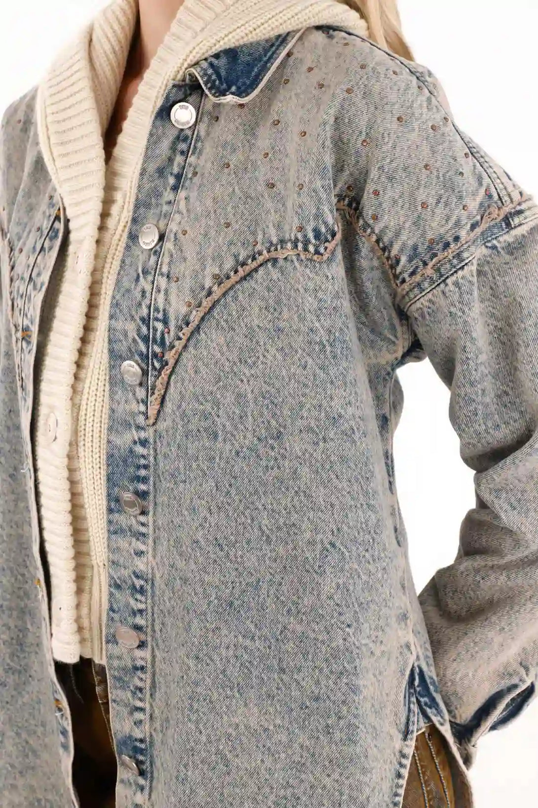 Blue Western Style Jacket for Women