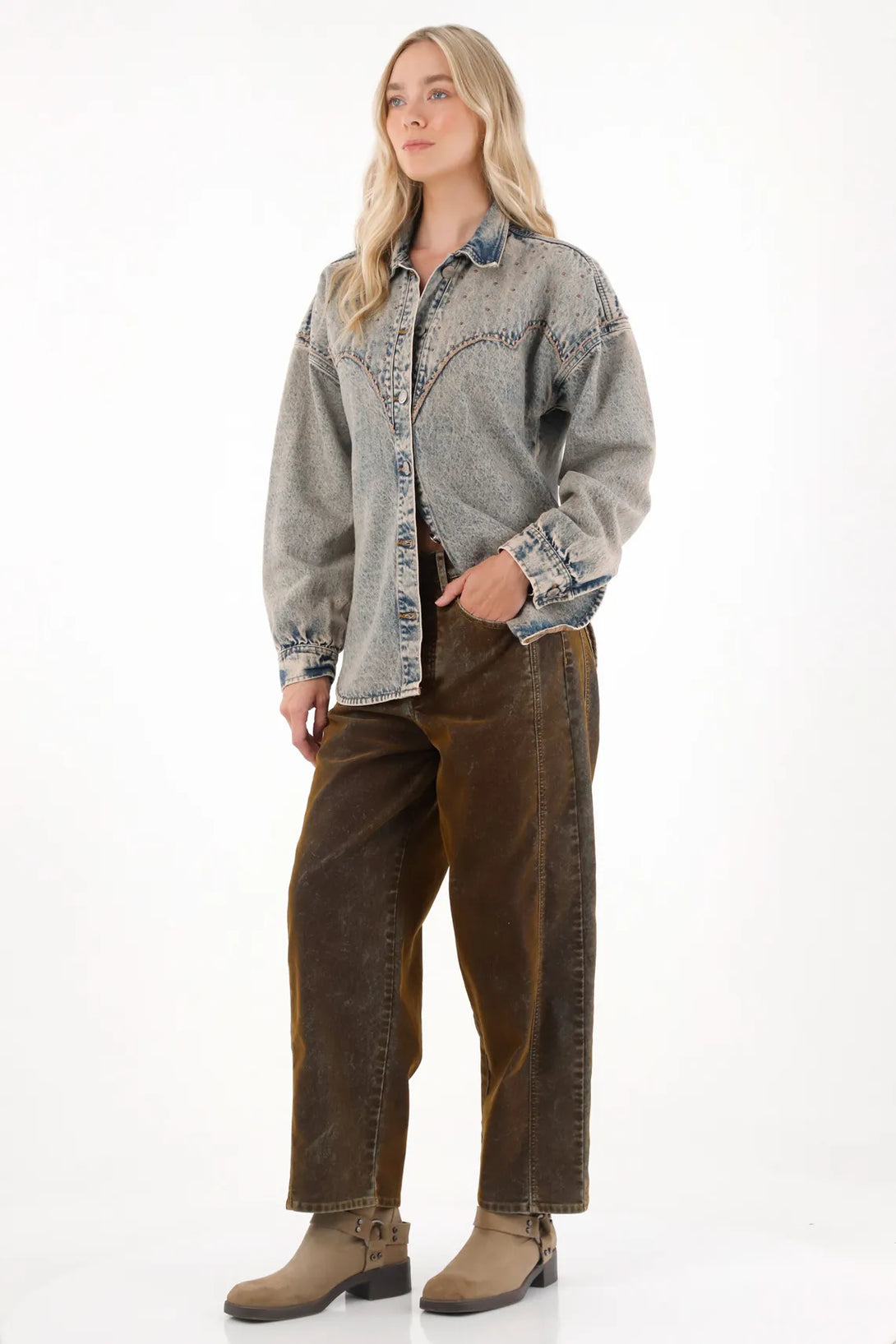 Blue Western Style Jacket for Women