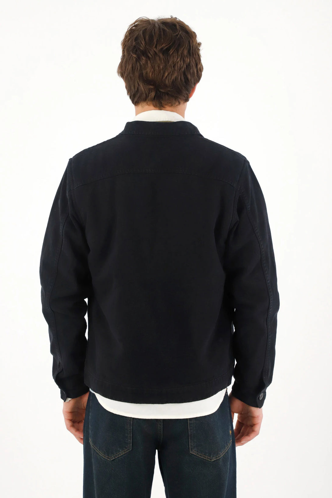 Abrigo tipo Trucker black denim para hombre