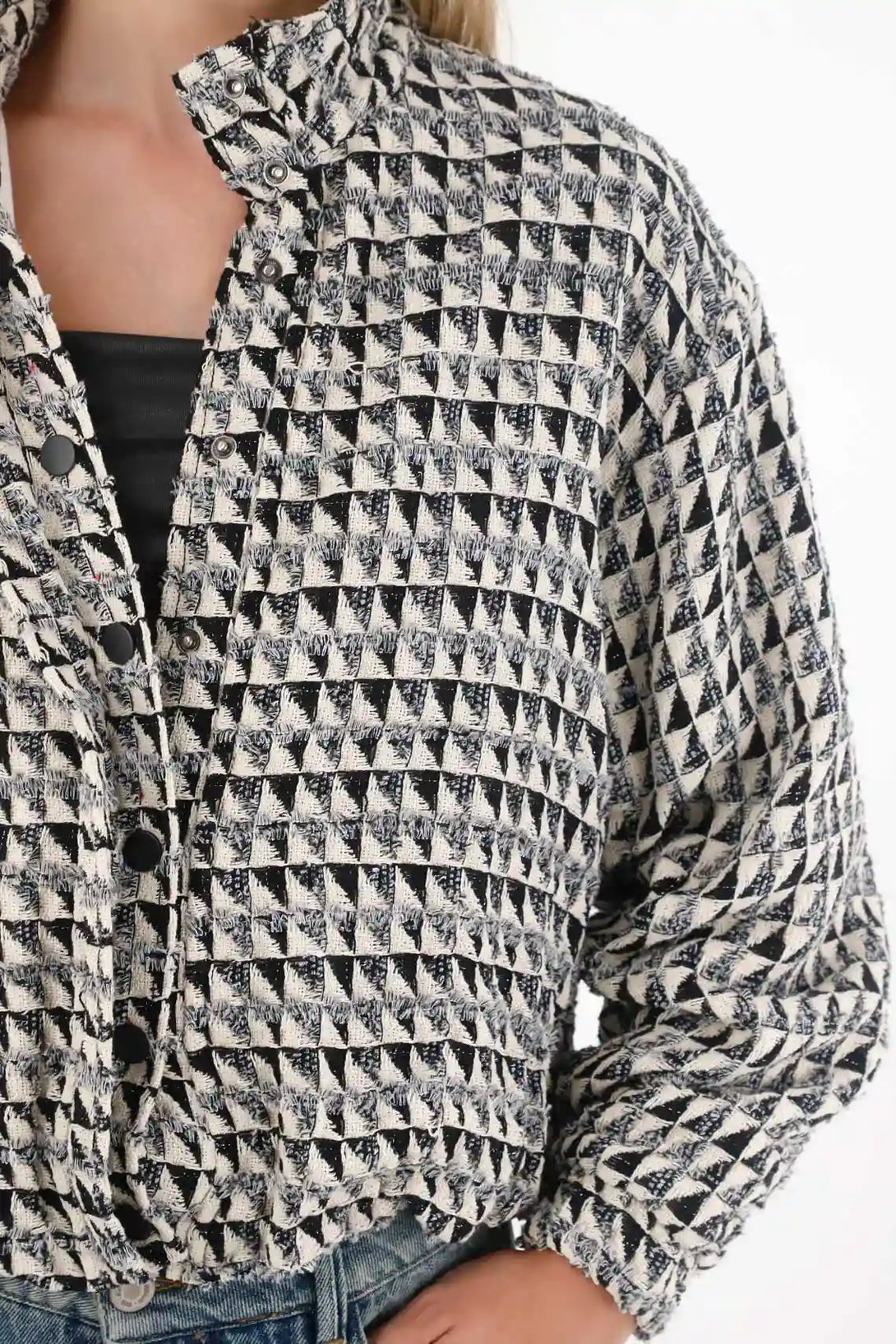 High Neck Bomber Jacket for Women