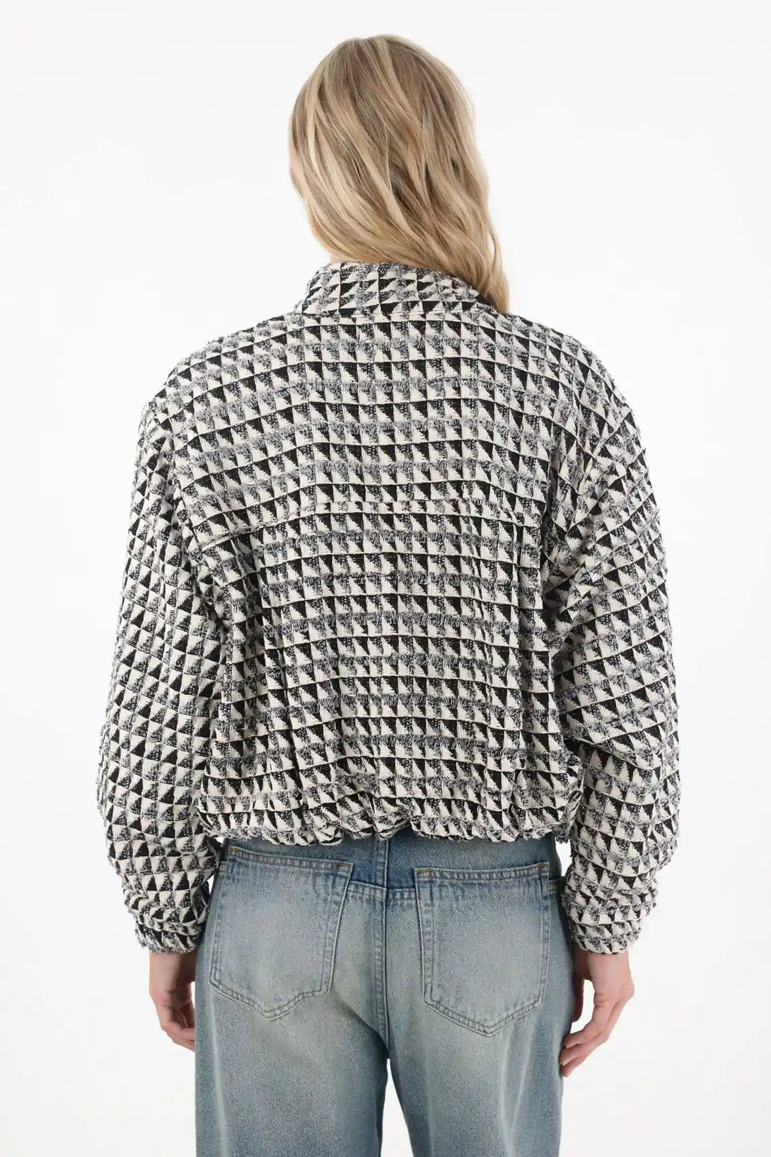 High Neck Bomber Jacket for Women