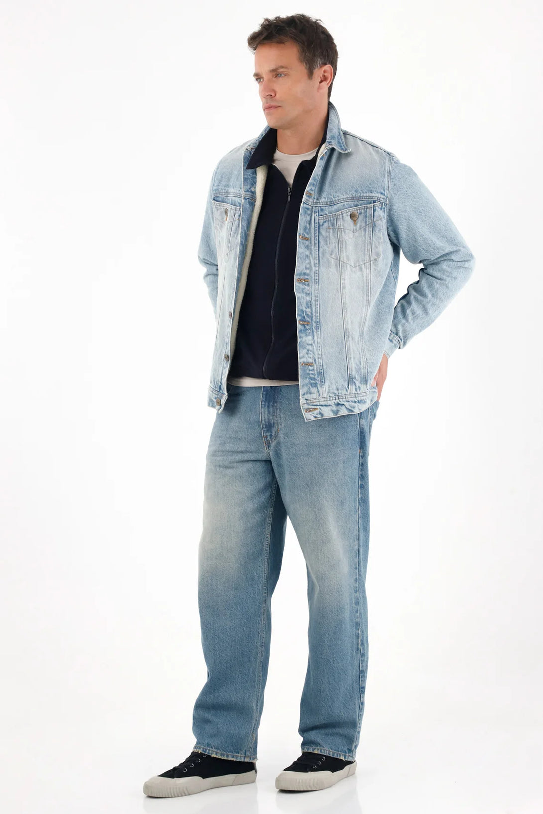 Blue Trucker Jacket for Men