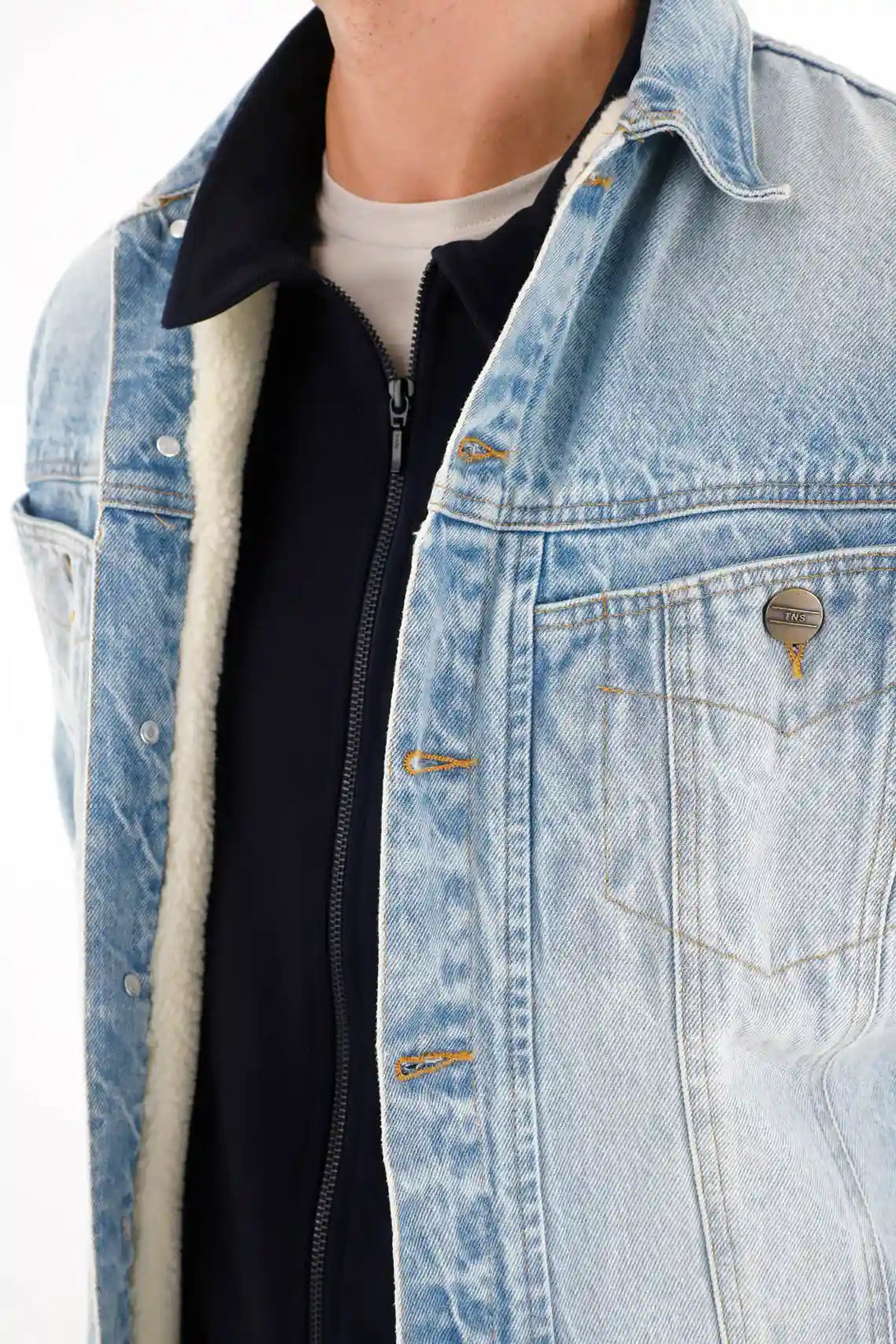 Blue Trucker Jacket for Men