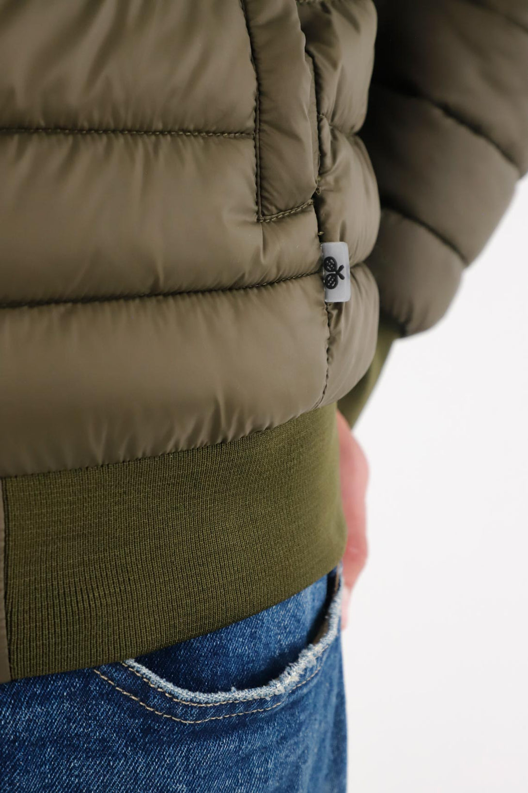 Chaqueta acolchada verde para hombre